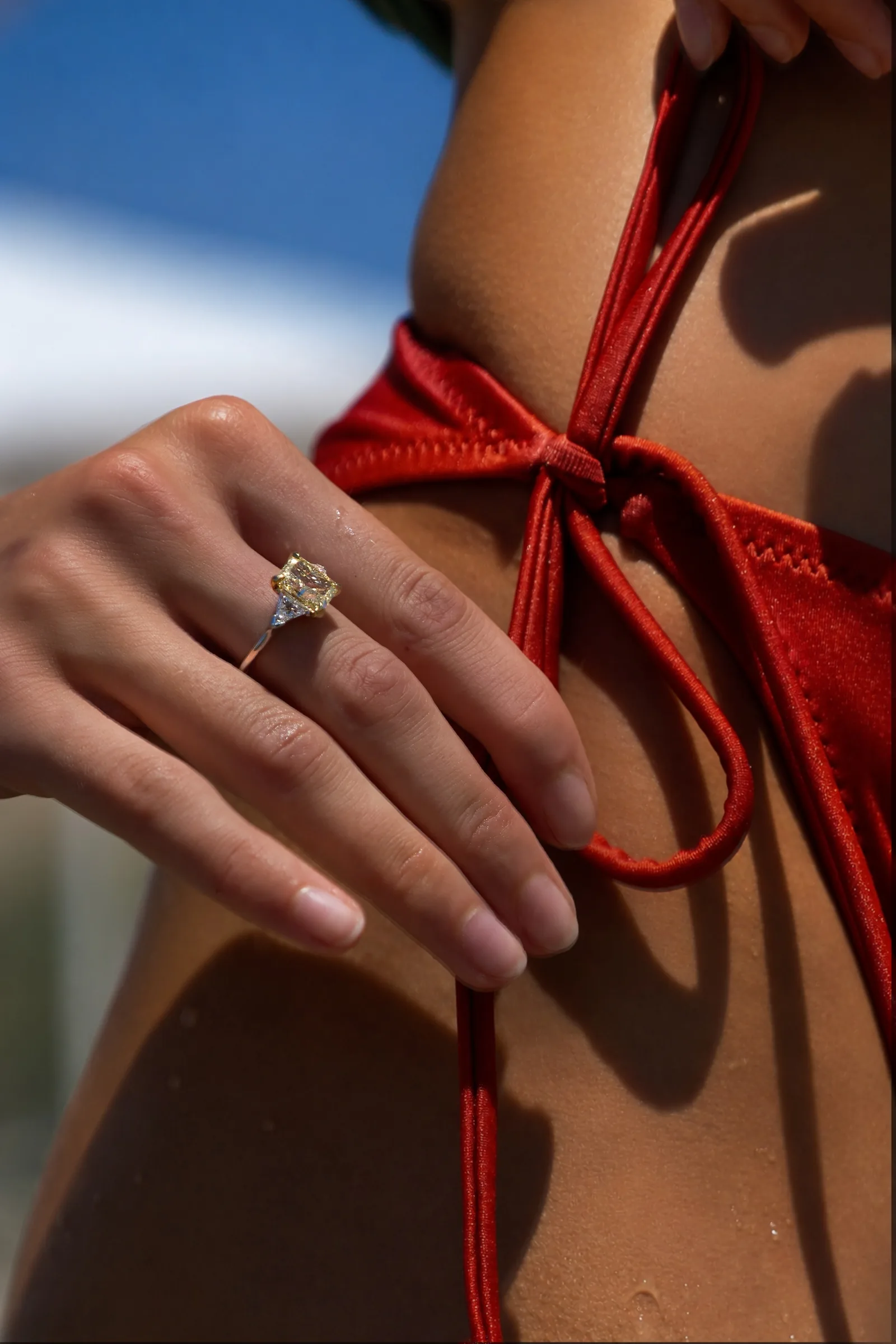 Ring 3.01 ct. Yellow diamond 3.01 ct. Colour Y-Z, clarity VS1 — 4
