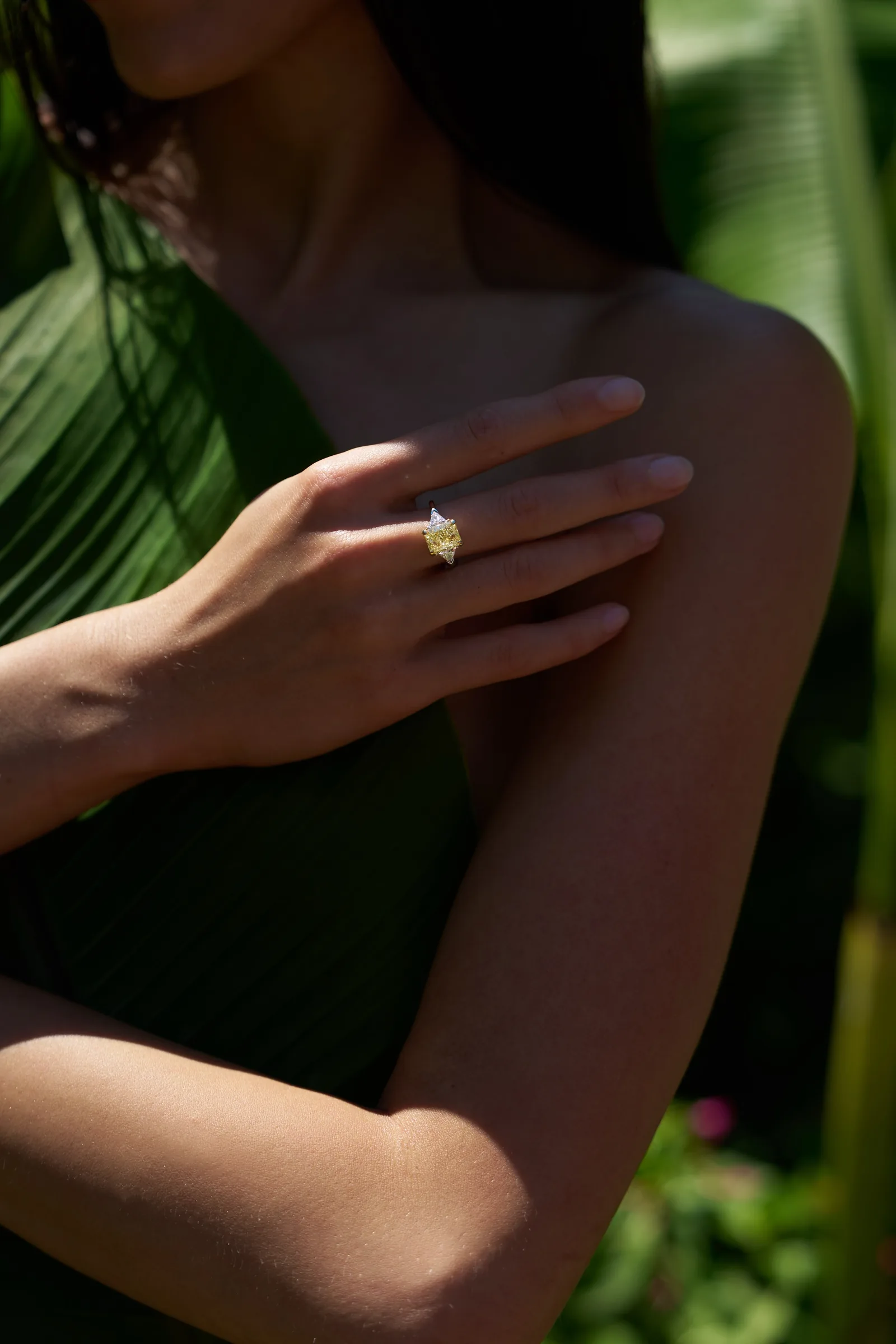 Ring 3.01 ct. Yellow diamond 3.01 ct. Colour Y-Z, clarity VS1 — 6