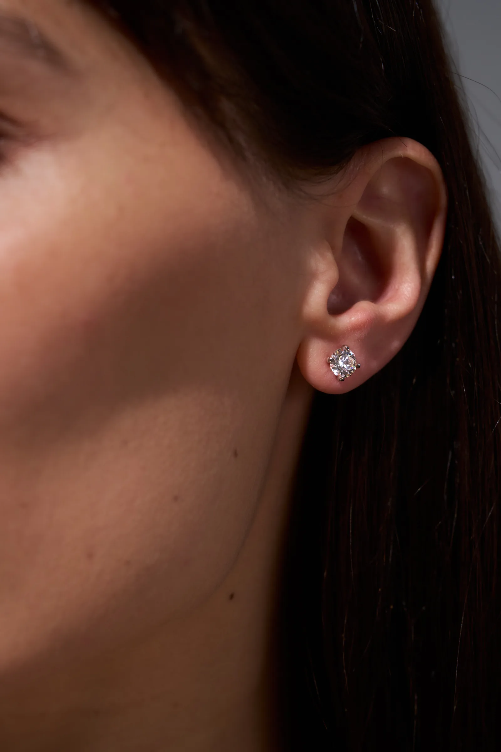 Stud earrings 1.04 + 1.00 ct. White diamonds 1.04 + 1.00 ct. Colour K, clarity VS1 — 6