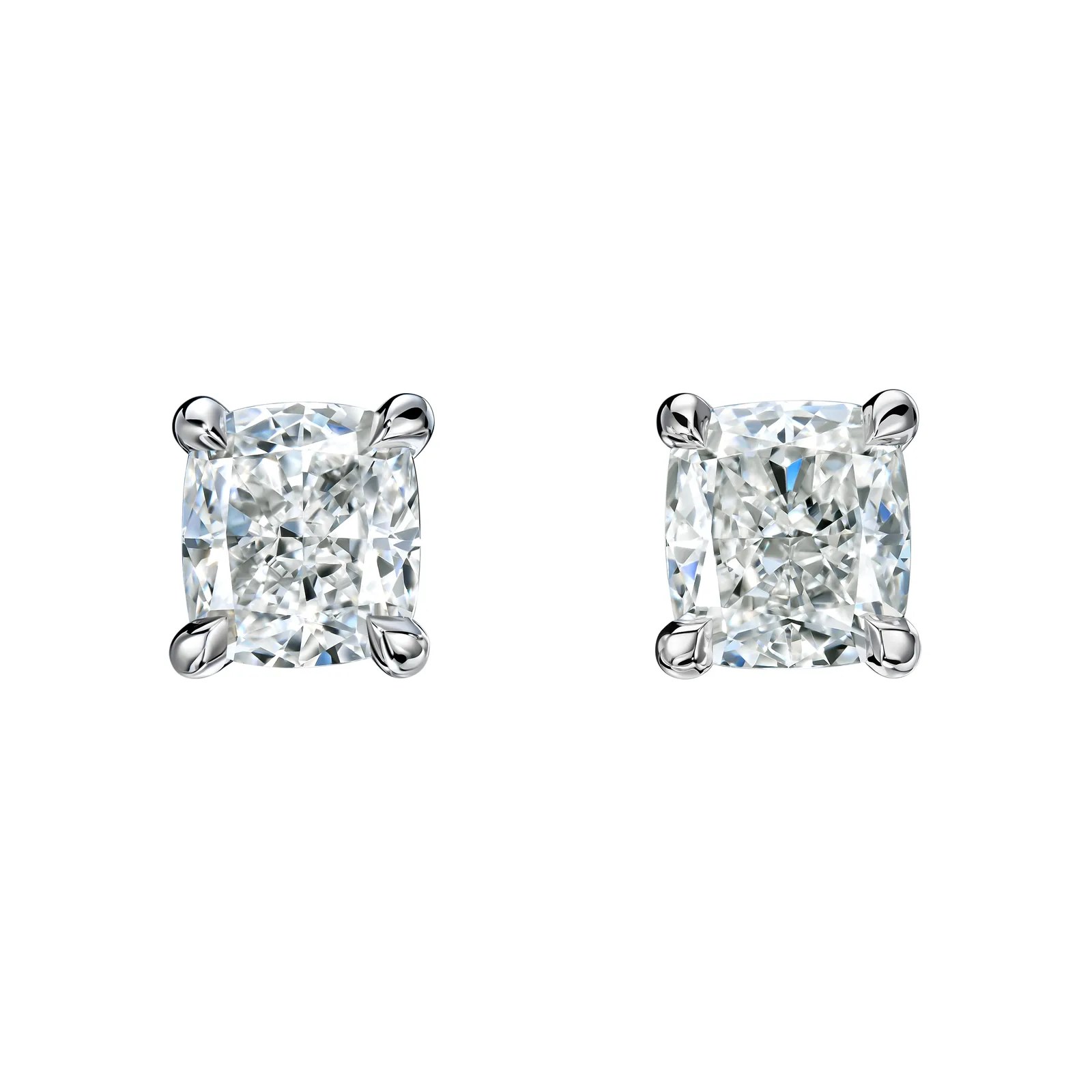 Stud earrings 1.01 + 1.00 ct. White diamonds 1.01 + 1.00 ct. Colour G, clarity VS1 / VS2 — 3