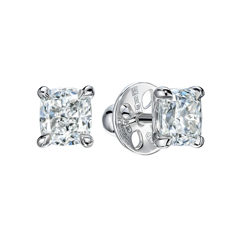 Stud earrings 1.01 + 1.00 ct. White diamonds 1.01 + 1.00 ct. Colour G, clarity VS1 / VS2