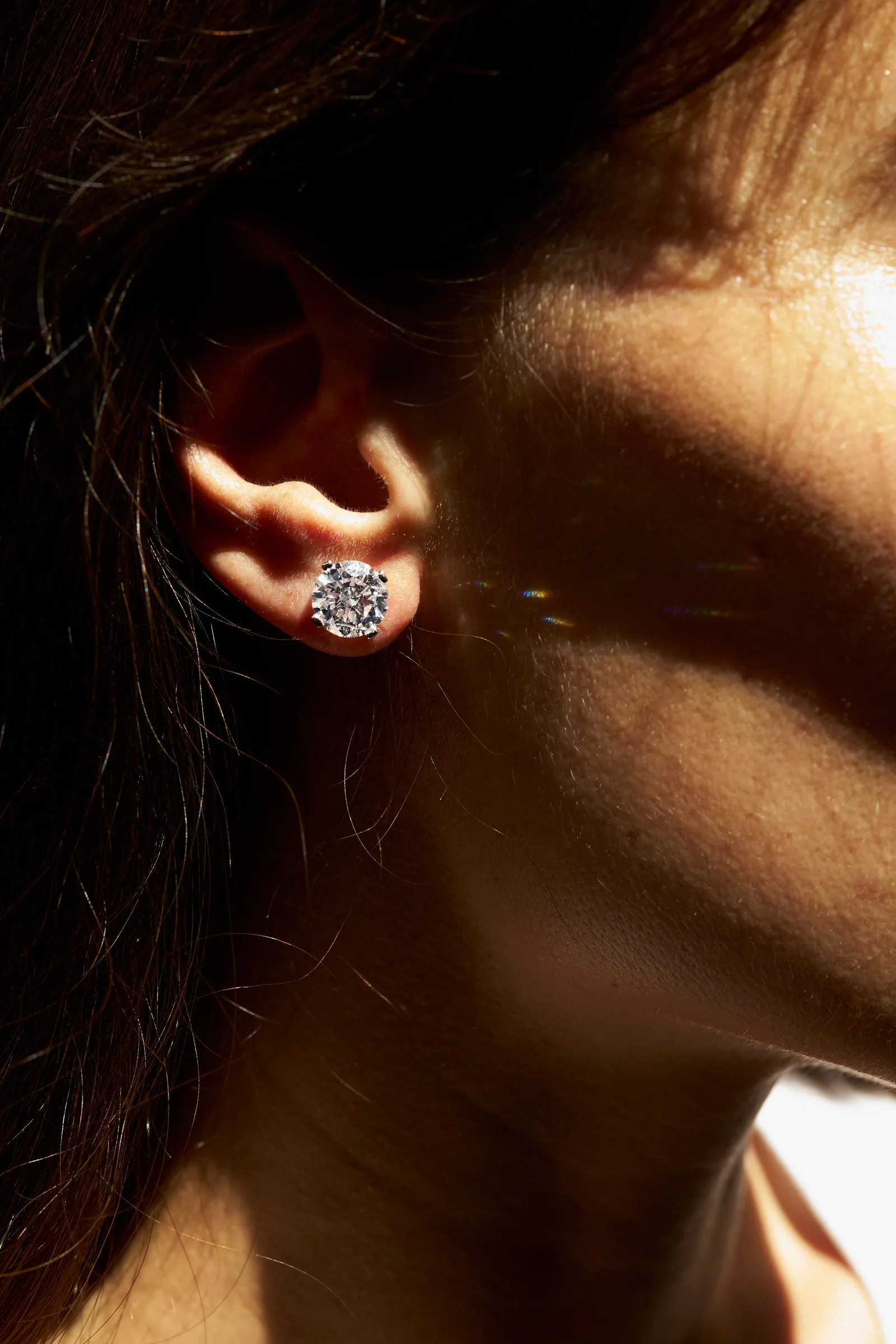 Stud earrings 3.01 + 3.01 ct. White diamonds 3.01 + 3.01 ct. GIA reports — 4