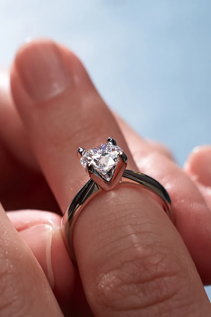 Ring 1.09 ct. White diamond 1.09 ct. Colour D, clarity VS2