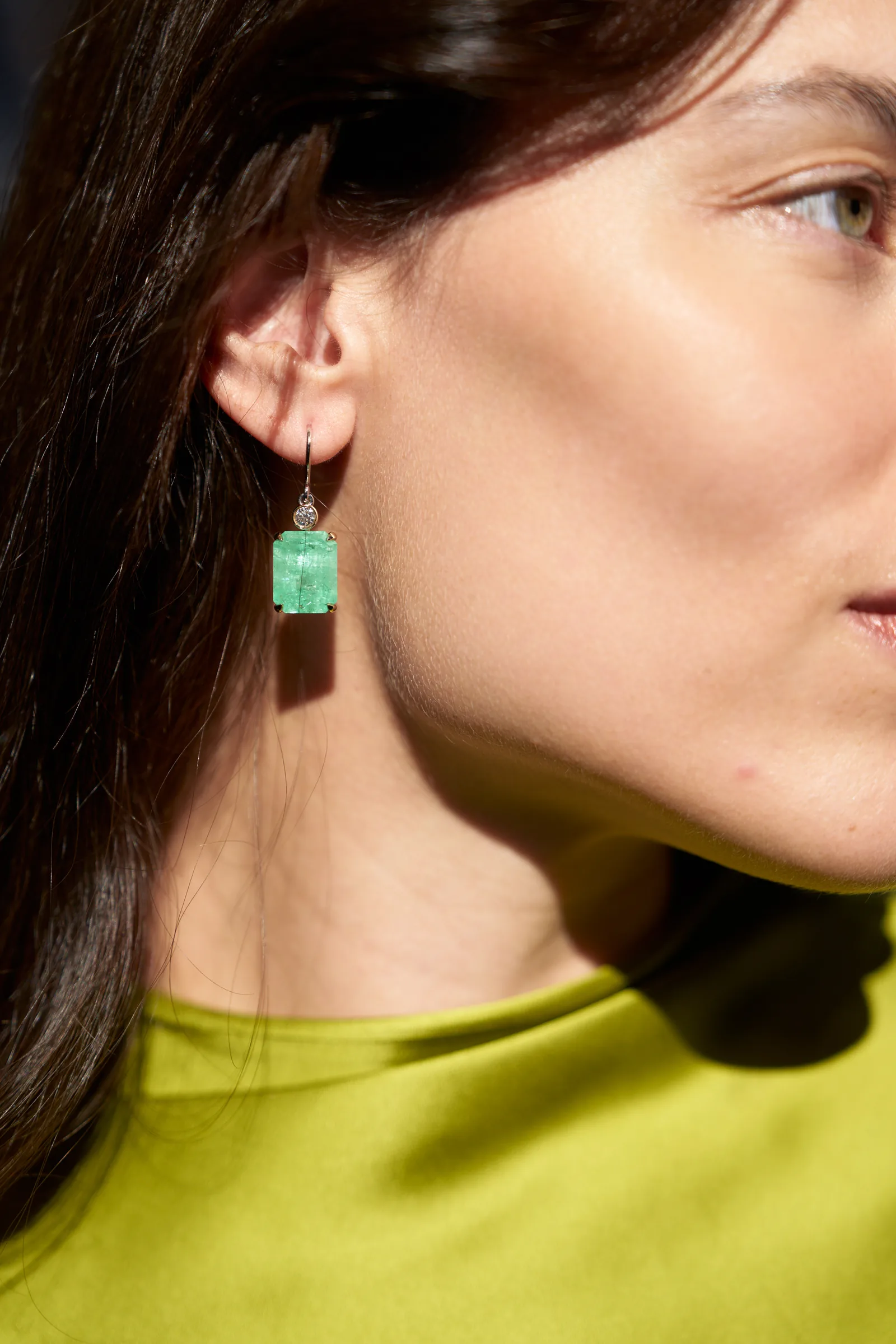 Earrings 9.55 + 9.53 ct. Emeralds 9.55 + 9.53 ct. Colour 5, Г3 (Russian grading) — 6
