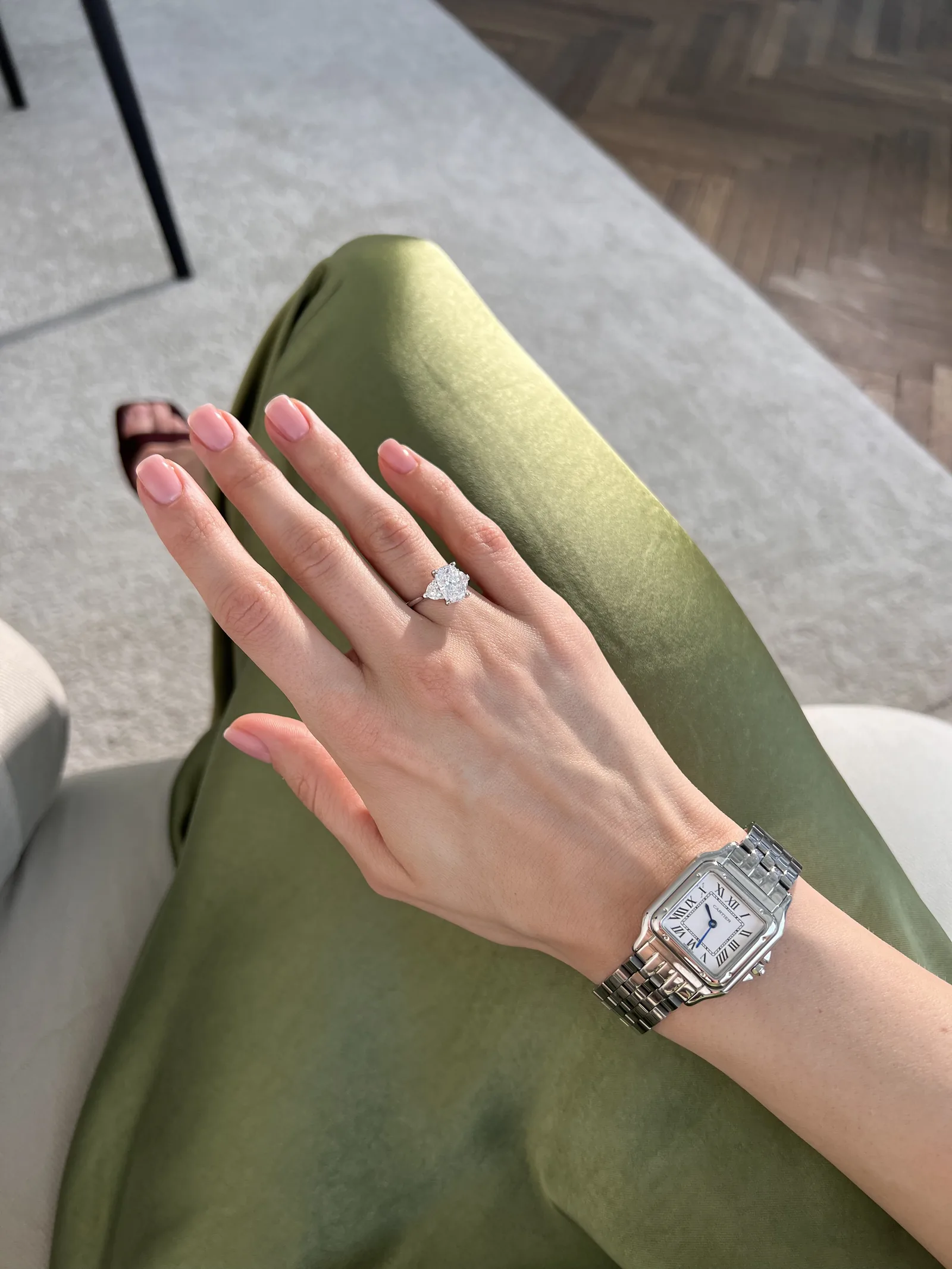 Ring 2.31 ct. White diamond 2.31 ct. Colour D, clarity IF — 3