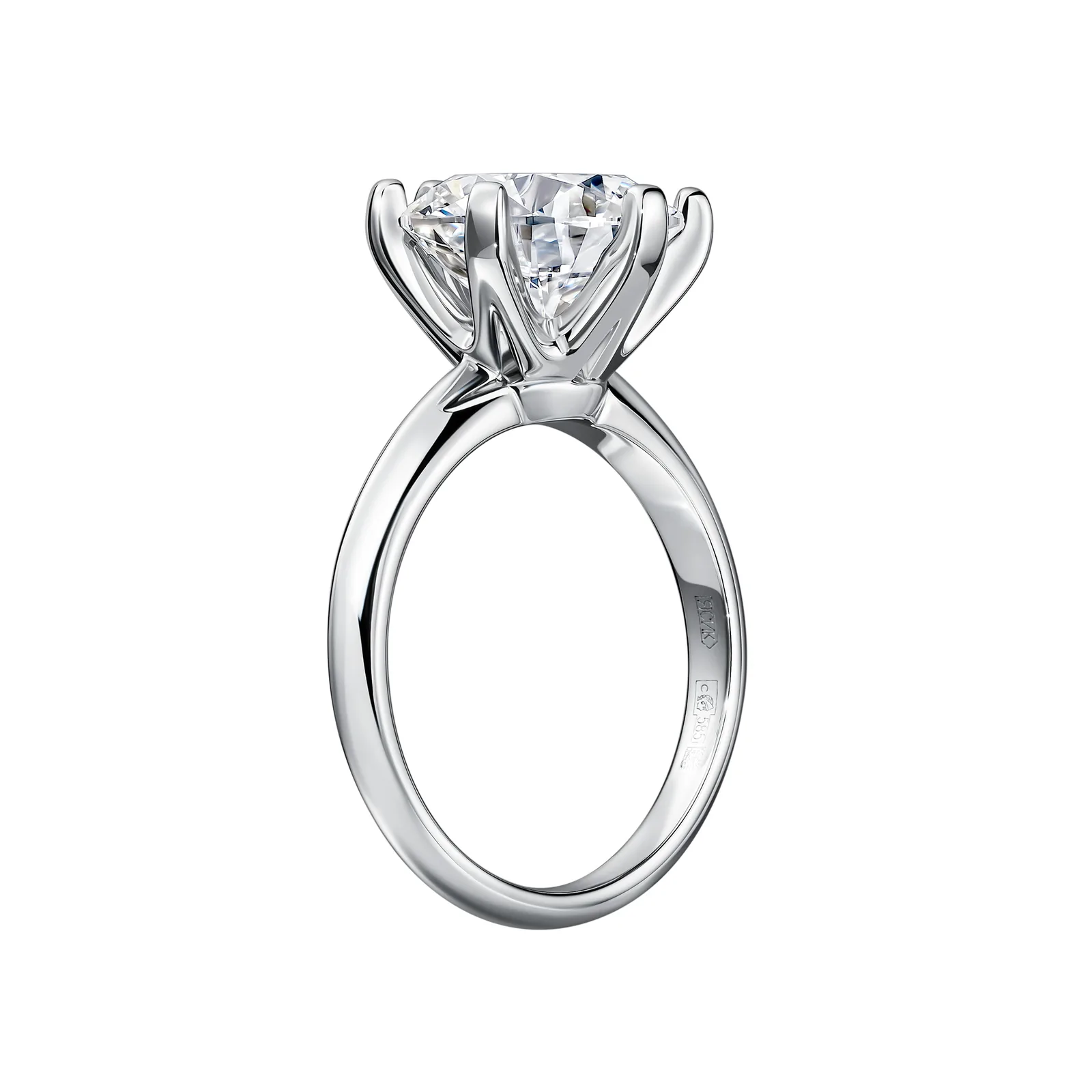 Ring 4.02 ct. White diamond 4.02 ct. Colour J, clarity VS2 — 4