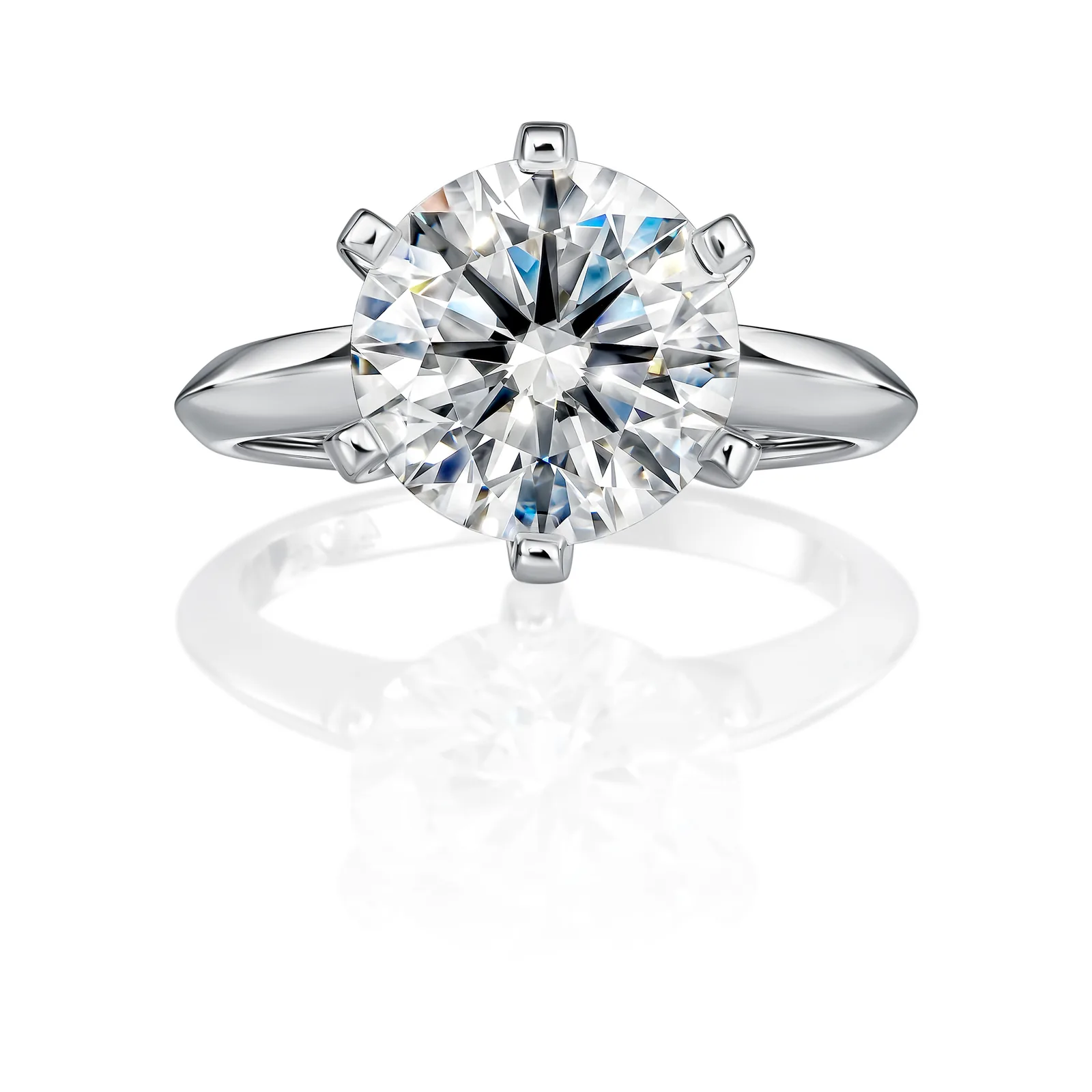 Ring 4.02 ct. White diamond 4.02 ct. Colour J, clarity VS2