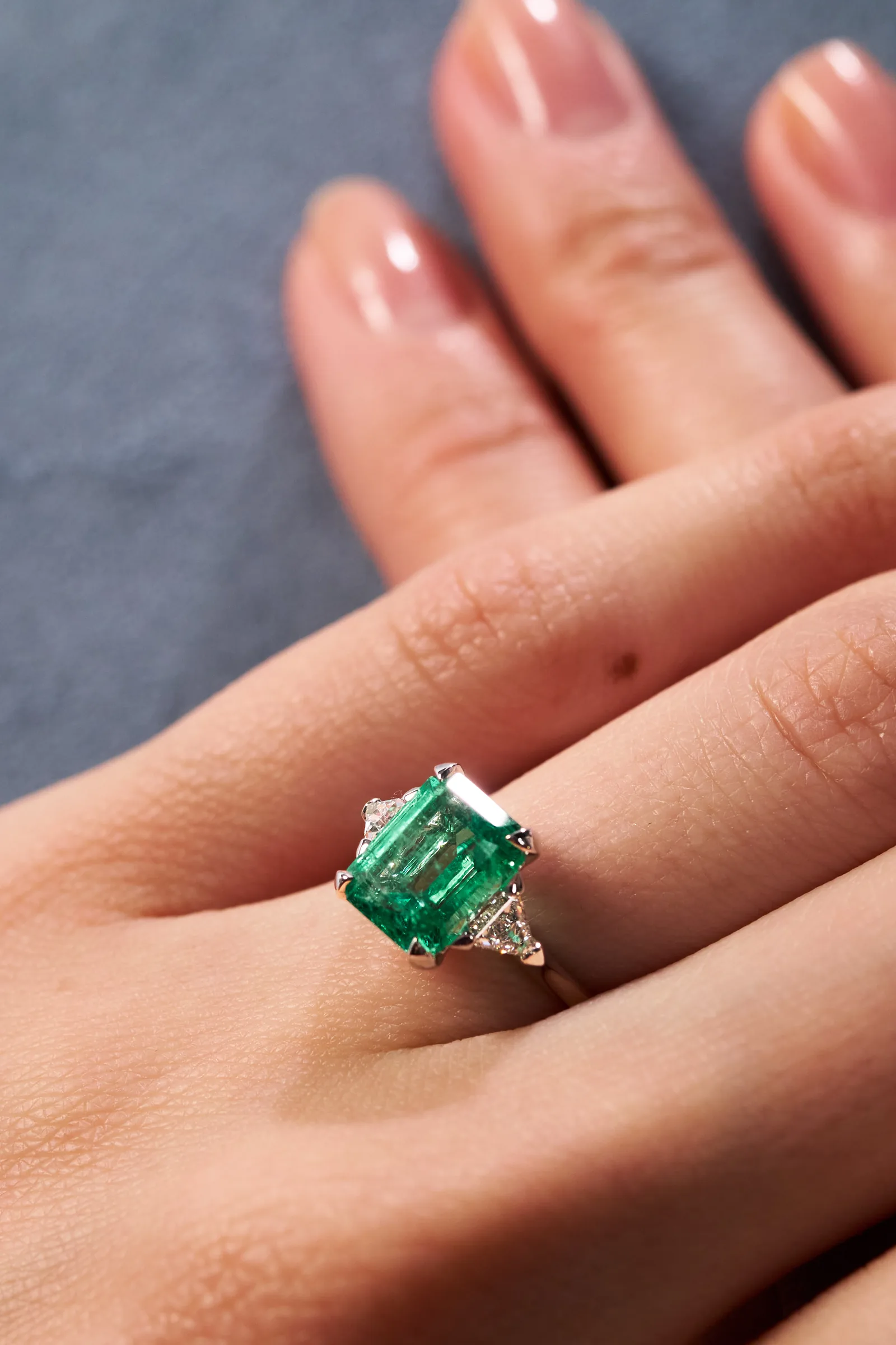 Ring 2.34 ct. Emerald 2.34 ct. Colour 4, Г2 (Russian grading) — 5