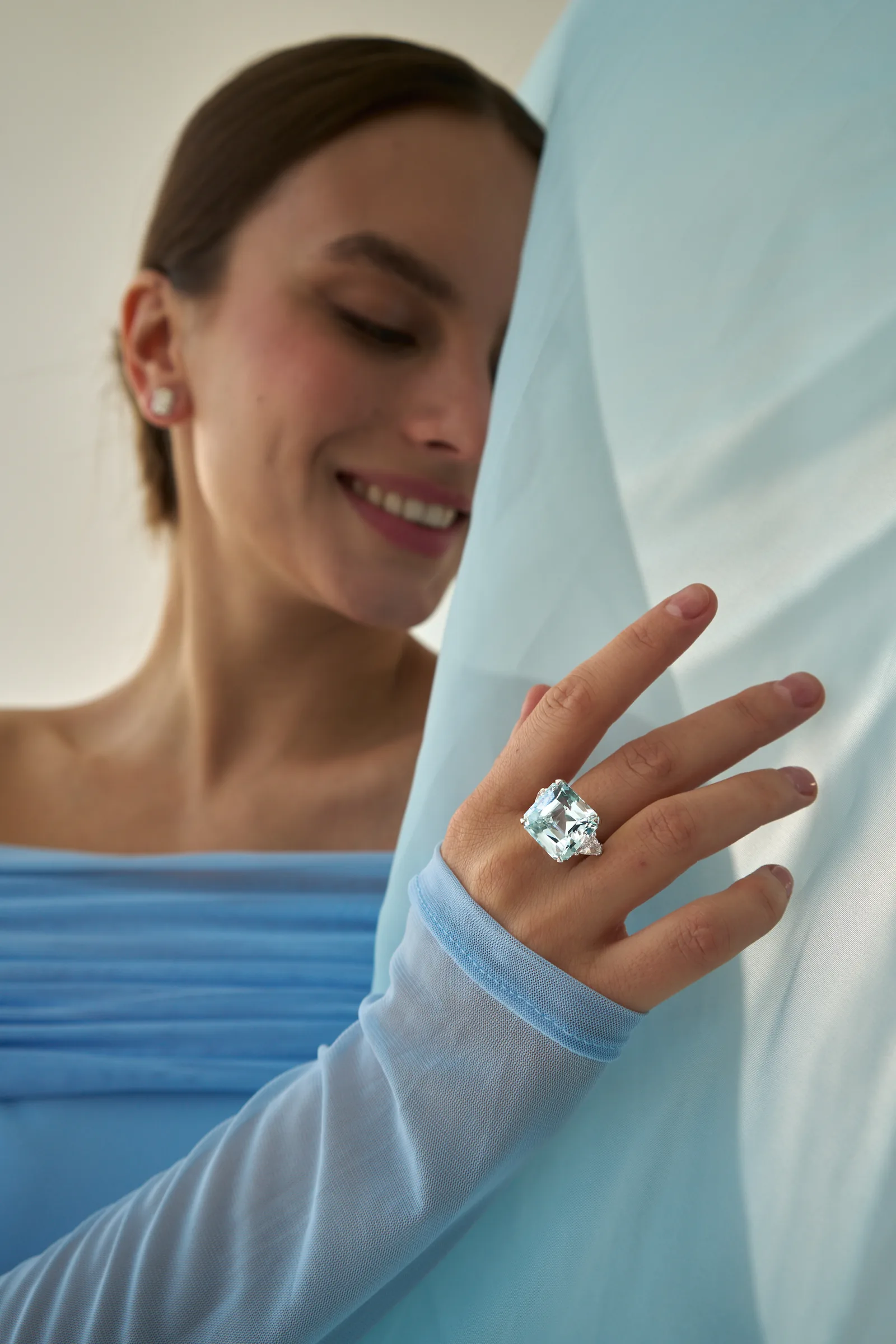 Ring 18.57 ct. Aquamarine 18.57 ct. GIA reports — 5