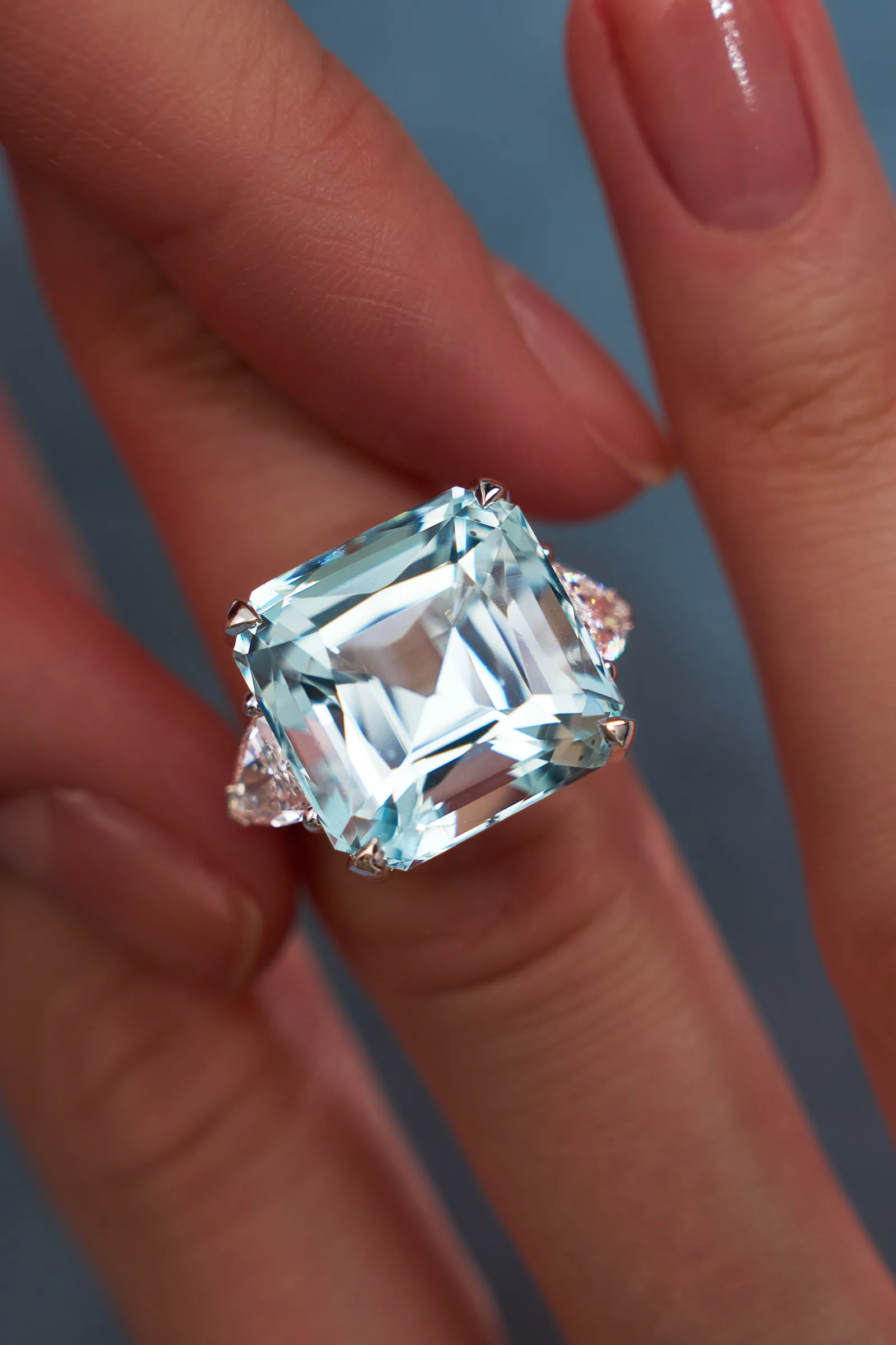 Ring 18.57 ct. Aquamarine 18.57 ct. GIA reports — 3