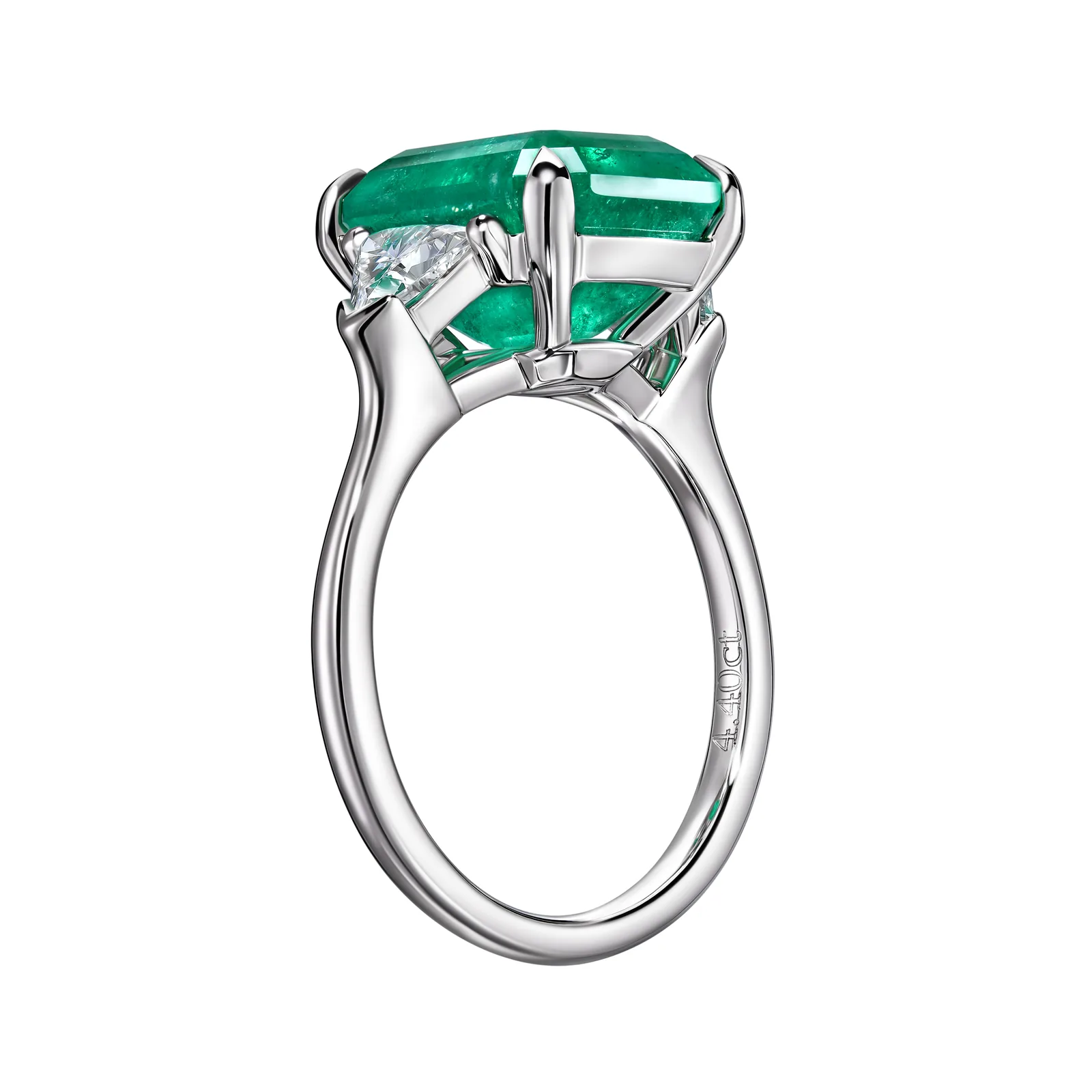 Ring 4.40 ct. Emerald 4.40 ct. Colour 3, Г3 (Russian grading) — 5