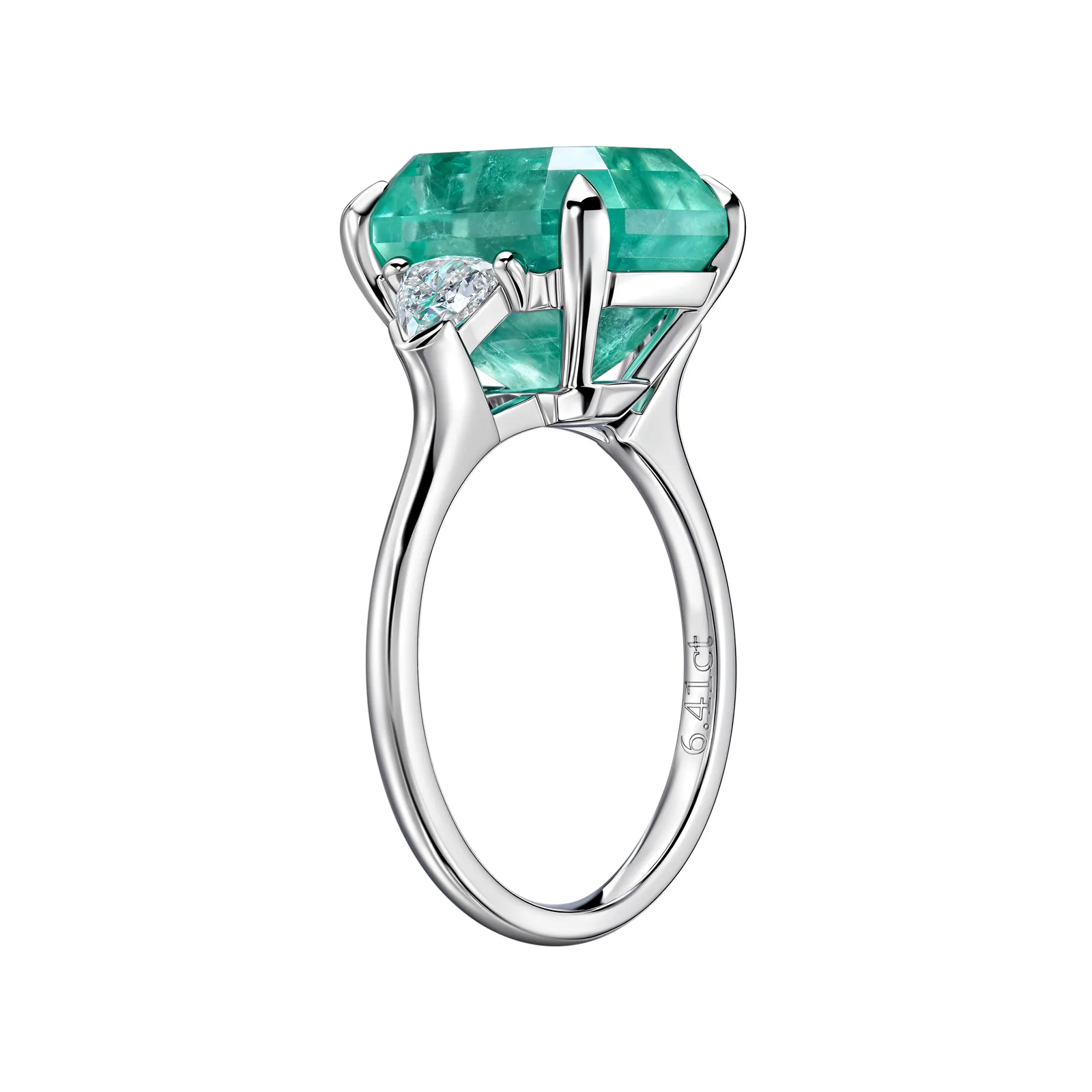 Ring 6.41 ct. Emerald 6.41 ct. Colour 5, Г2 (Russian grading) — 5