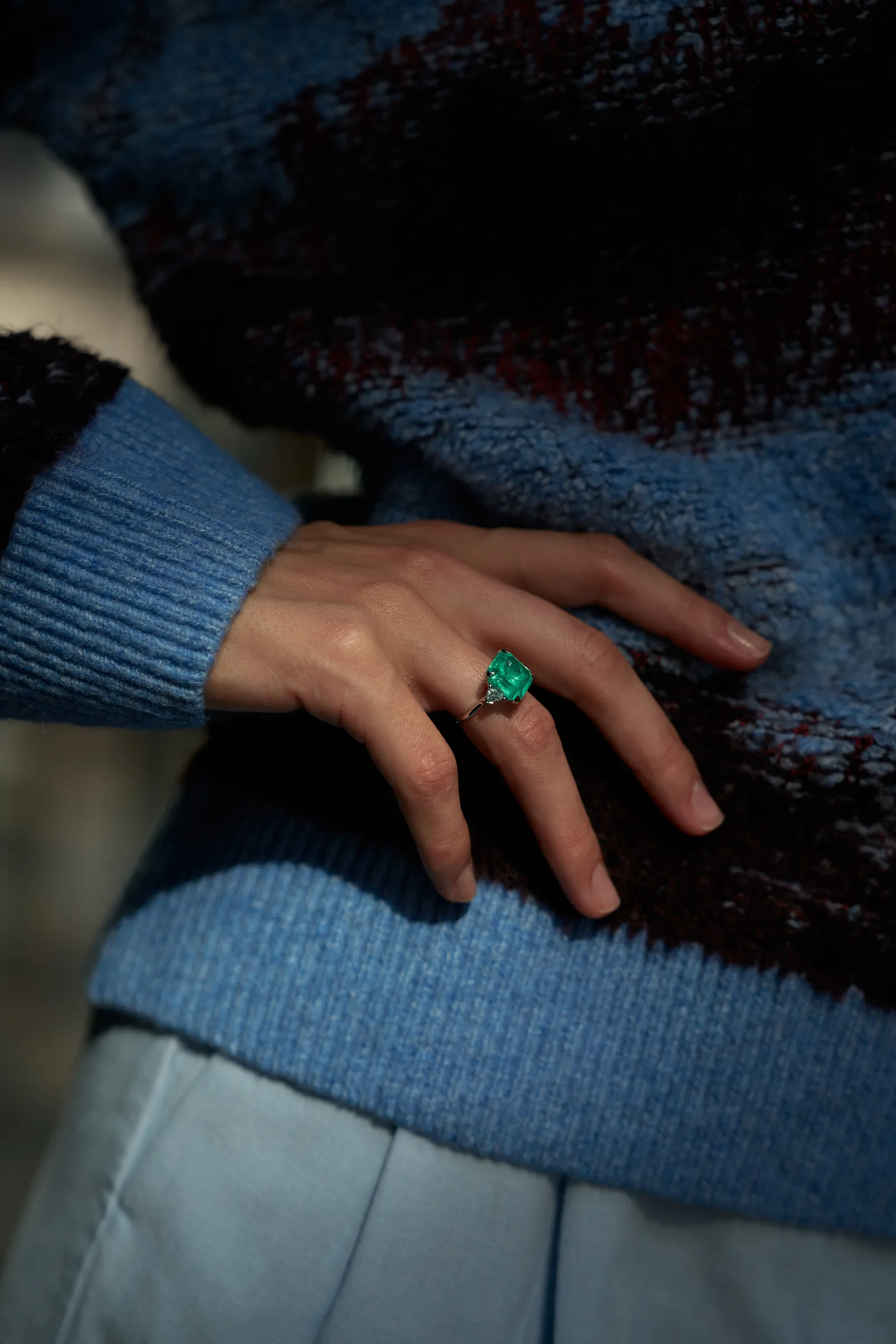 Ring 6.41 ct. Emerald 6.41 ct. Colour 5, G2 (Russian grading) — 8