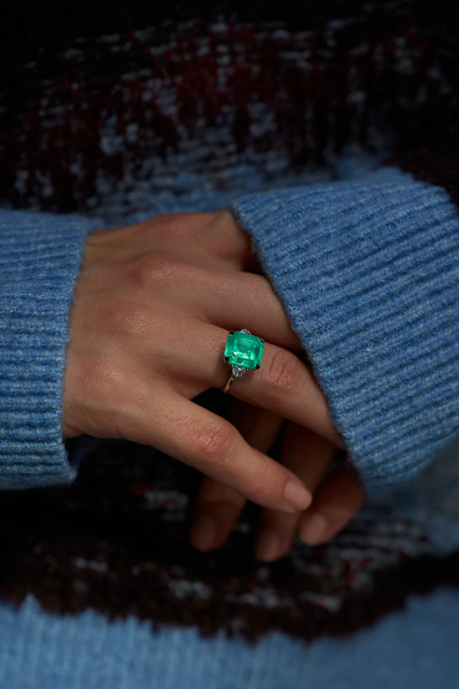 Ring 6.41 ct. Emerald 6.41 ct. Colour 5, Г2 (Russian grading) — 9