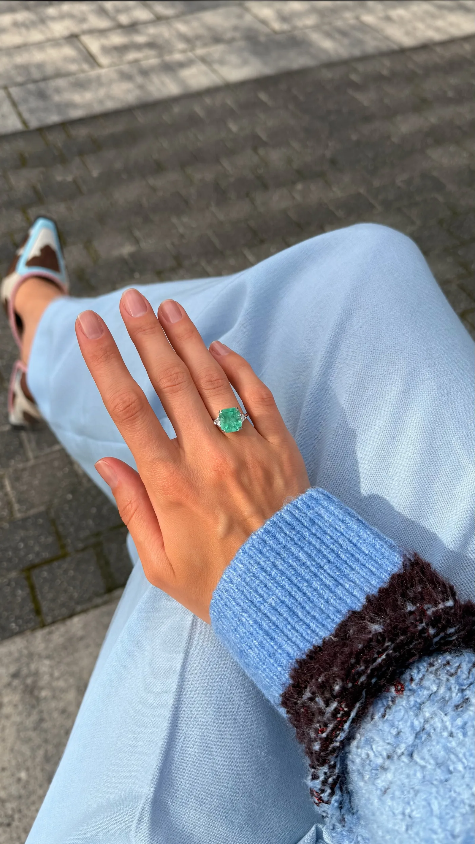 Ring 6.41 ct. Emerald 6.41 ct. Colour 5, Г2 (Russian grading) — 8