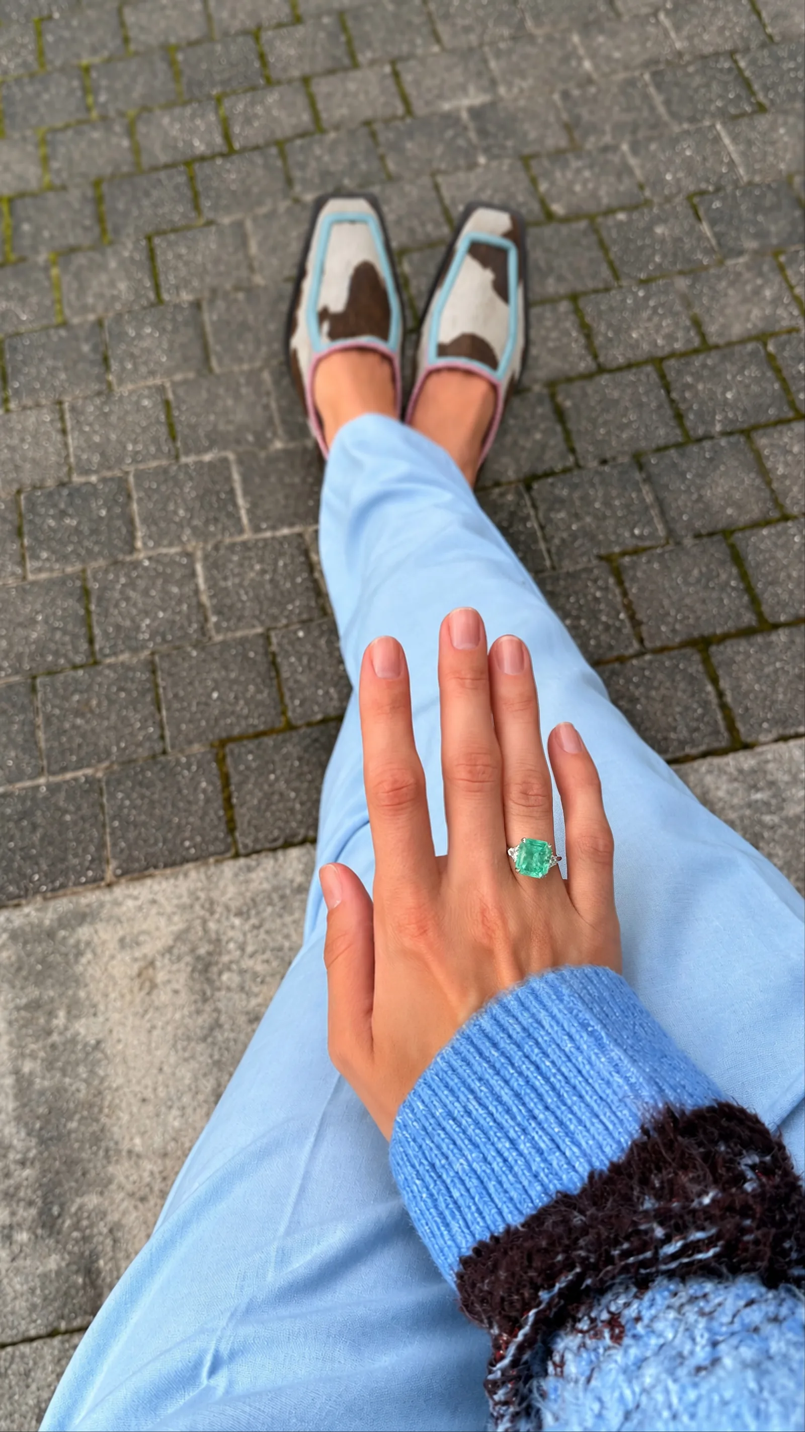 Ring 6.41 ct. Emerald 6.41 ct. Colour 5, Г2 (Russian grading) — 7