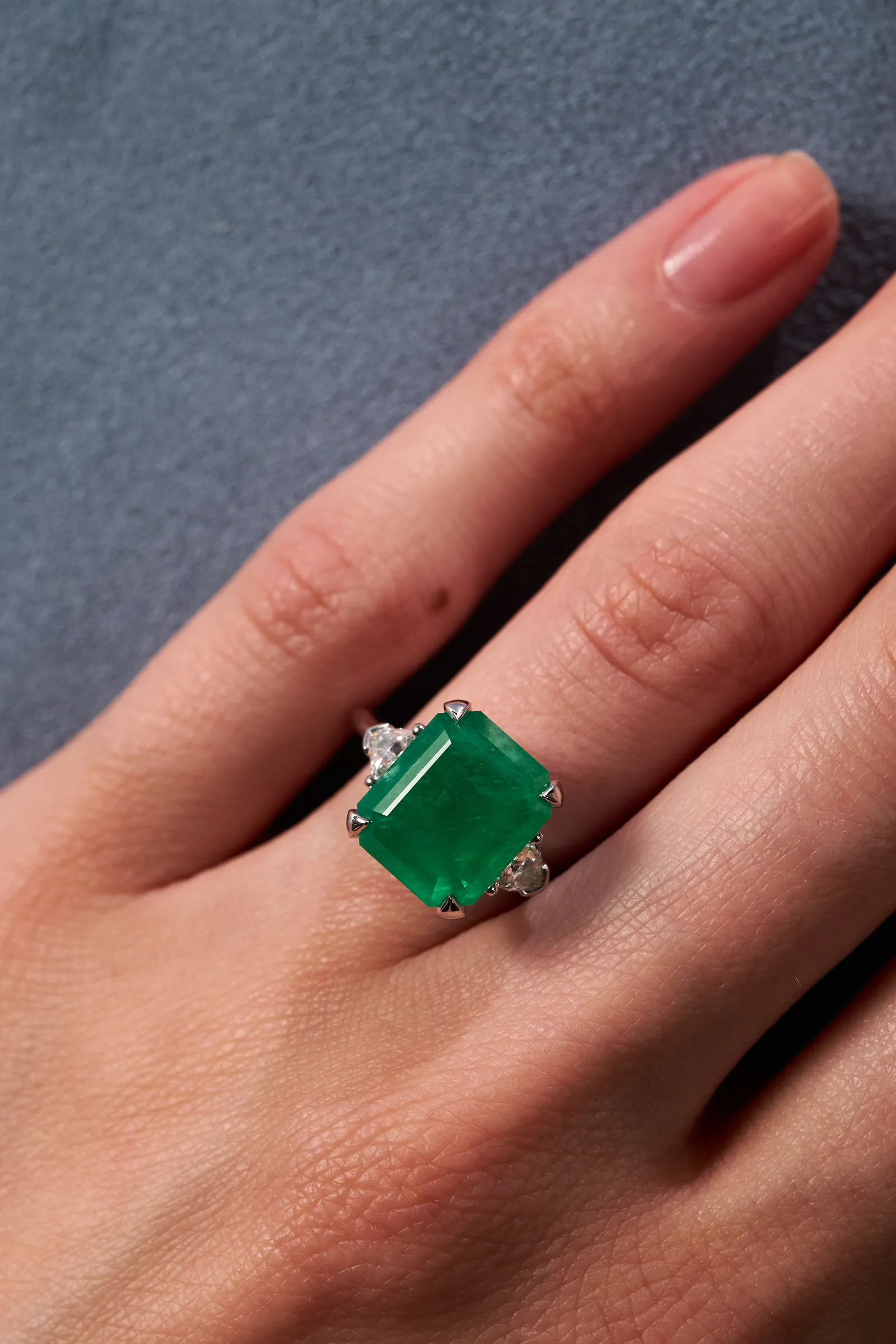 Ring 7.59 ct. Emerald 7.59 ct. Colour 3, Г3 (Russian grading) — 6
