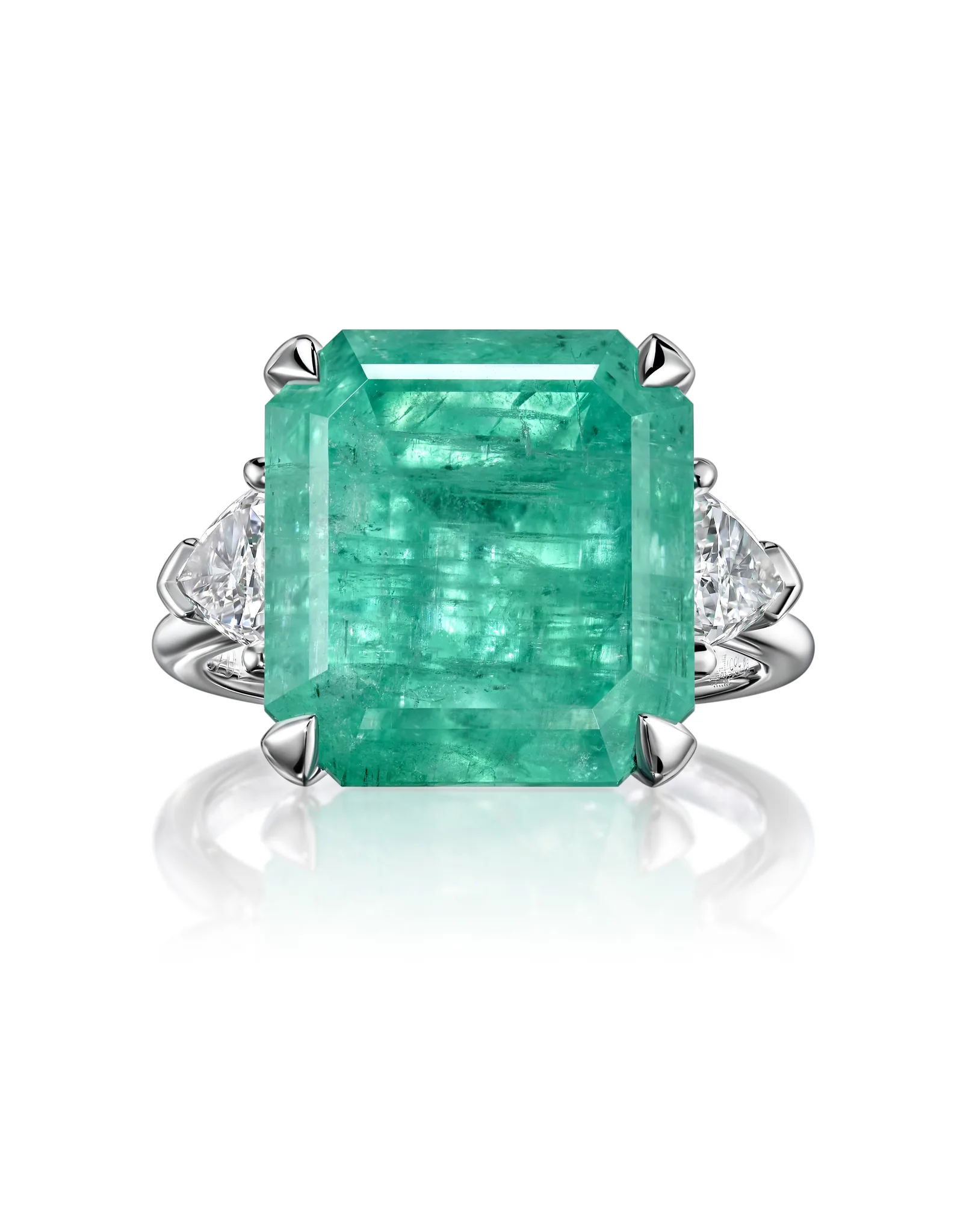 Ring 10.49 ct. Emerald 10.49 ct. Colour 5, Г3 (Russian grading) — 5