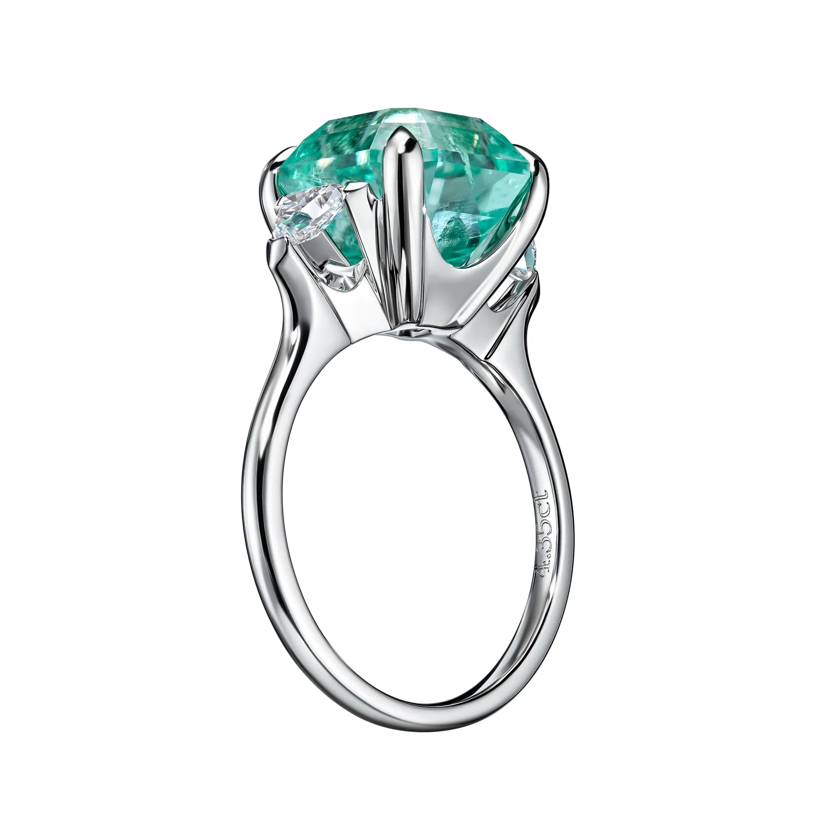 Ring 4.35 ct. Emerald 4.35 ct. Colour 5, Г2 (Russian grading) — 4