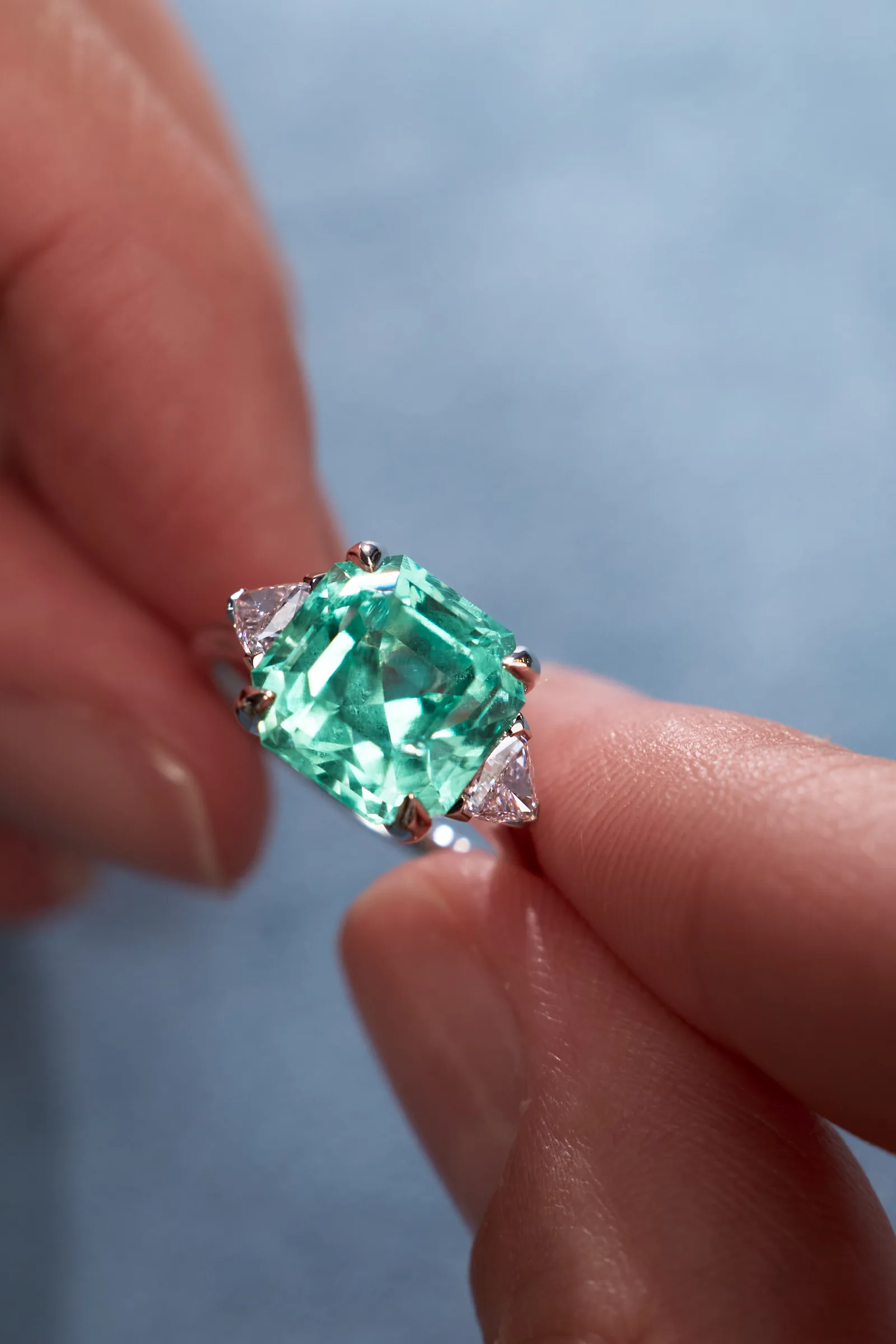 Ring 4.35 ct. Emerald 4.35 ct. Colour 5, Г2 (Russian grading) — 6
