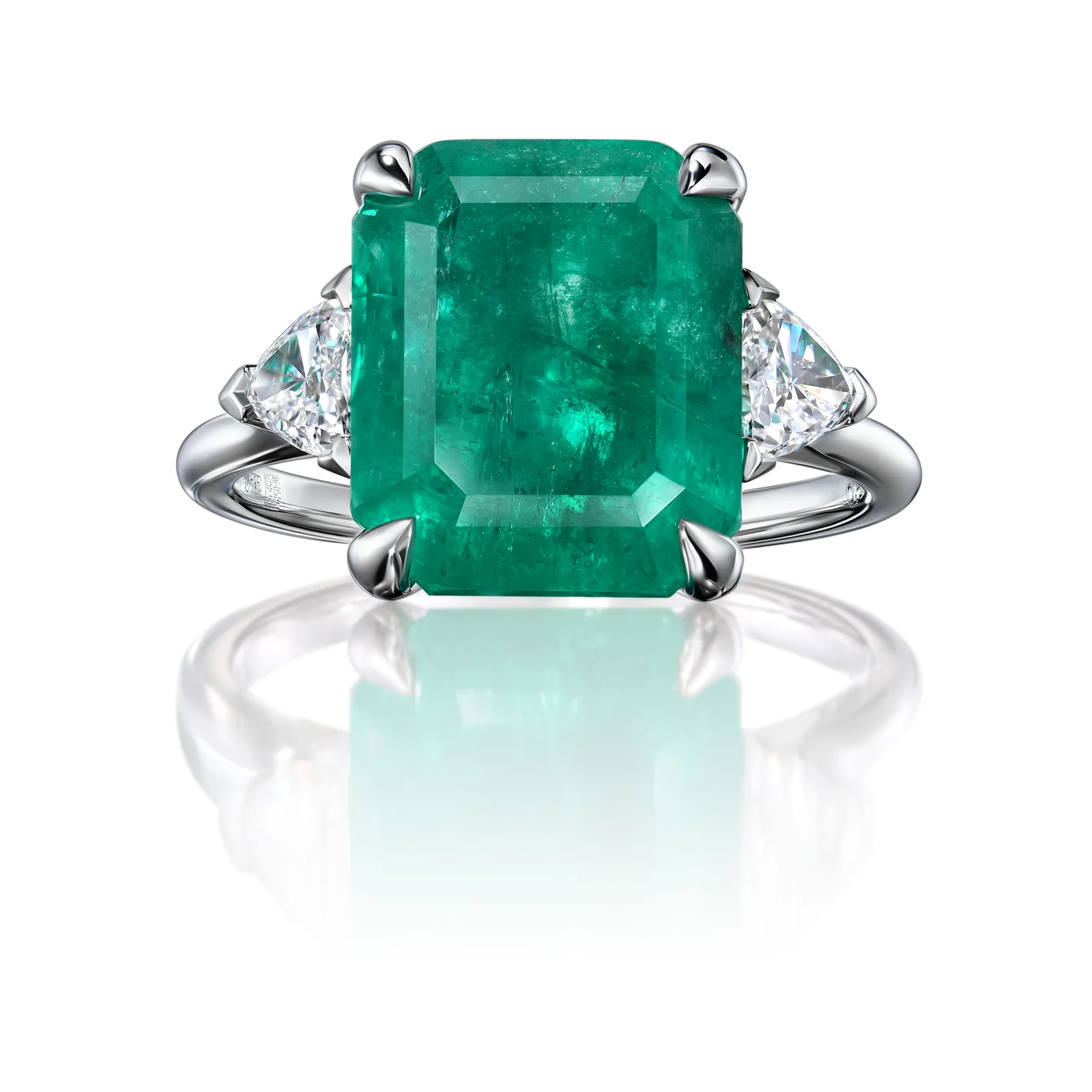 Ring 6.48 ct. Emerald 6.48 ct. Colour 3, Г3 (Russian grading) — 5