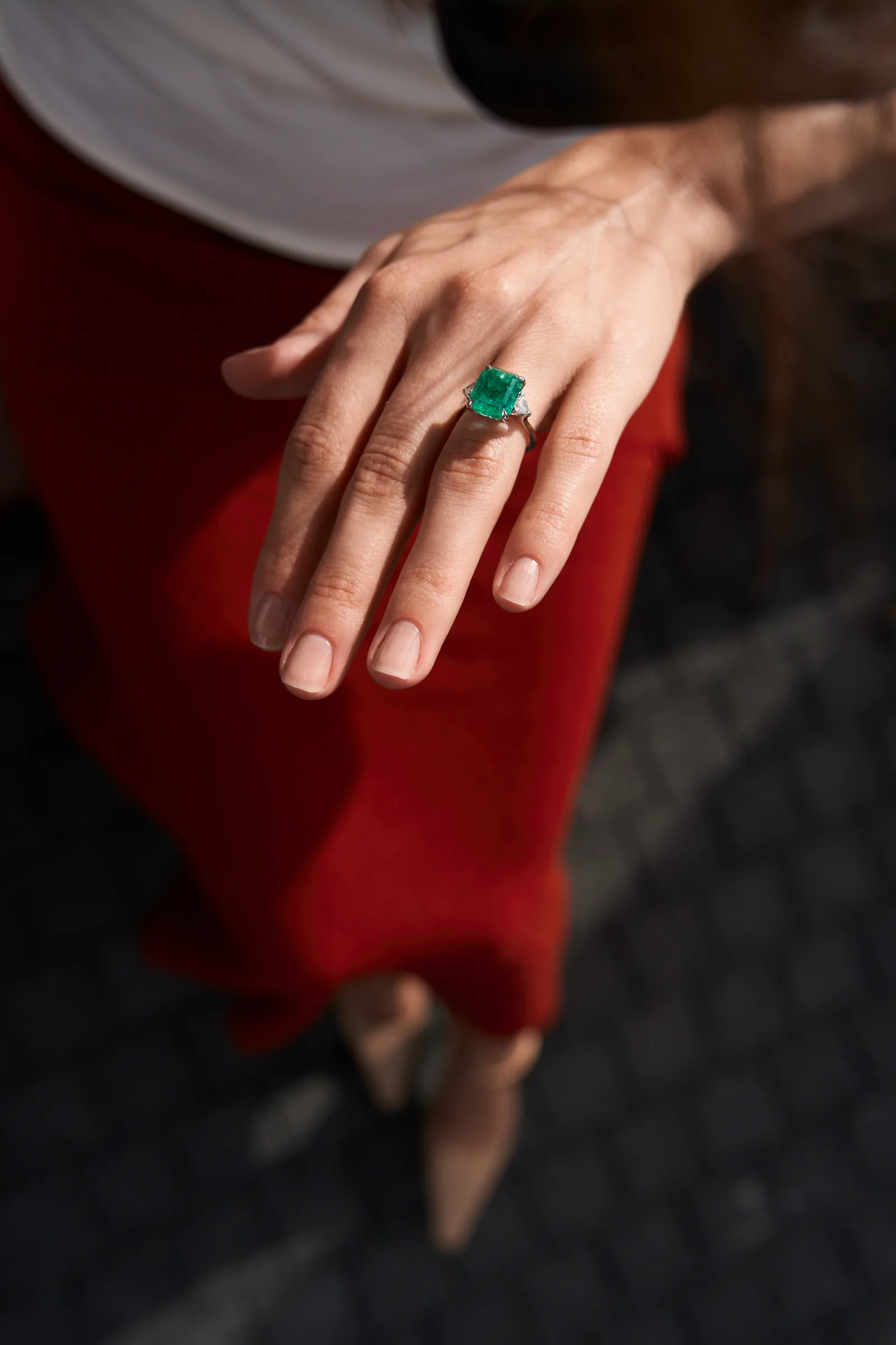 Ring 6.48 ct. Emerald 6.48 ct. Colour 3, Г3 (Russian grading) — 9