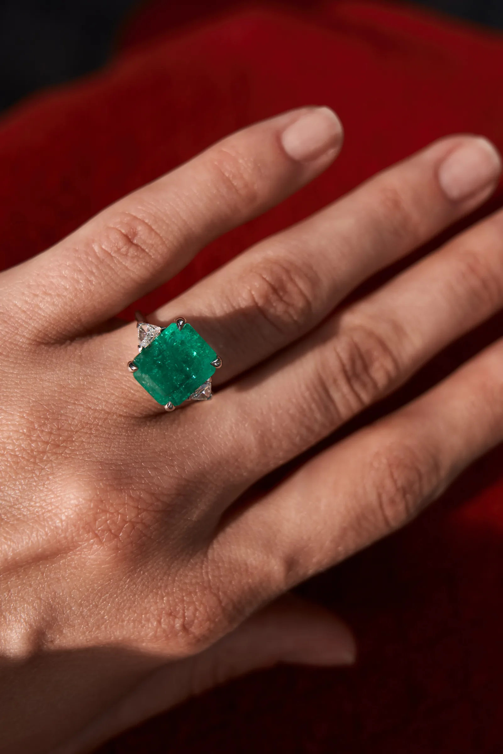 Ring 6.48 ct. Emerald 6.48 ct. Colour 3, Г3 (Russian grading) — 3