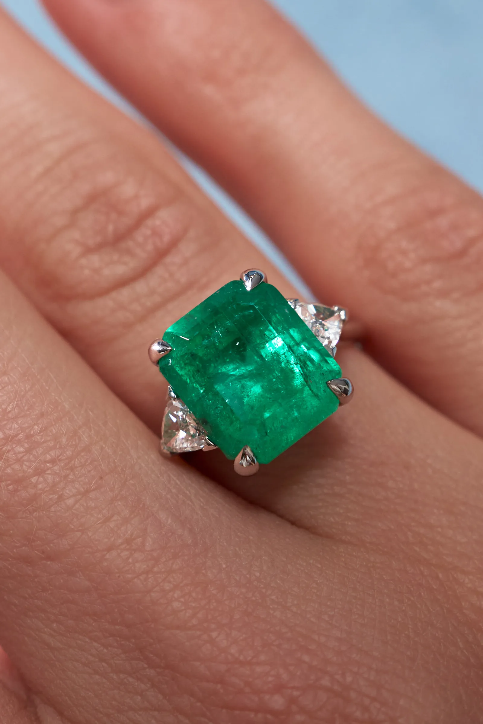 Ring 6.48 ct. Emerald 6.48 ct. Colour 3, Г3 (Russian grading) — 4