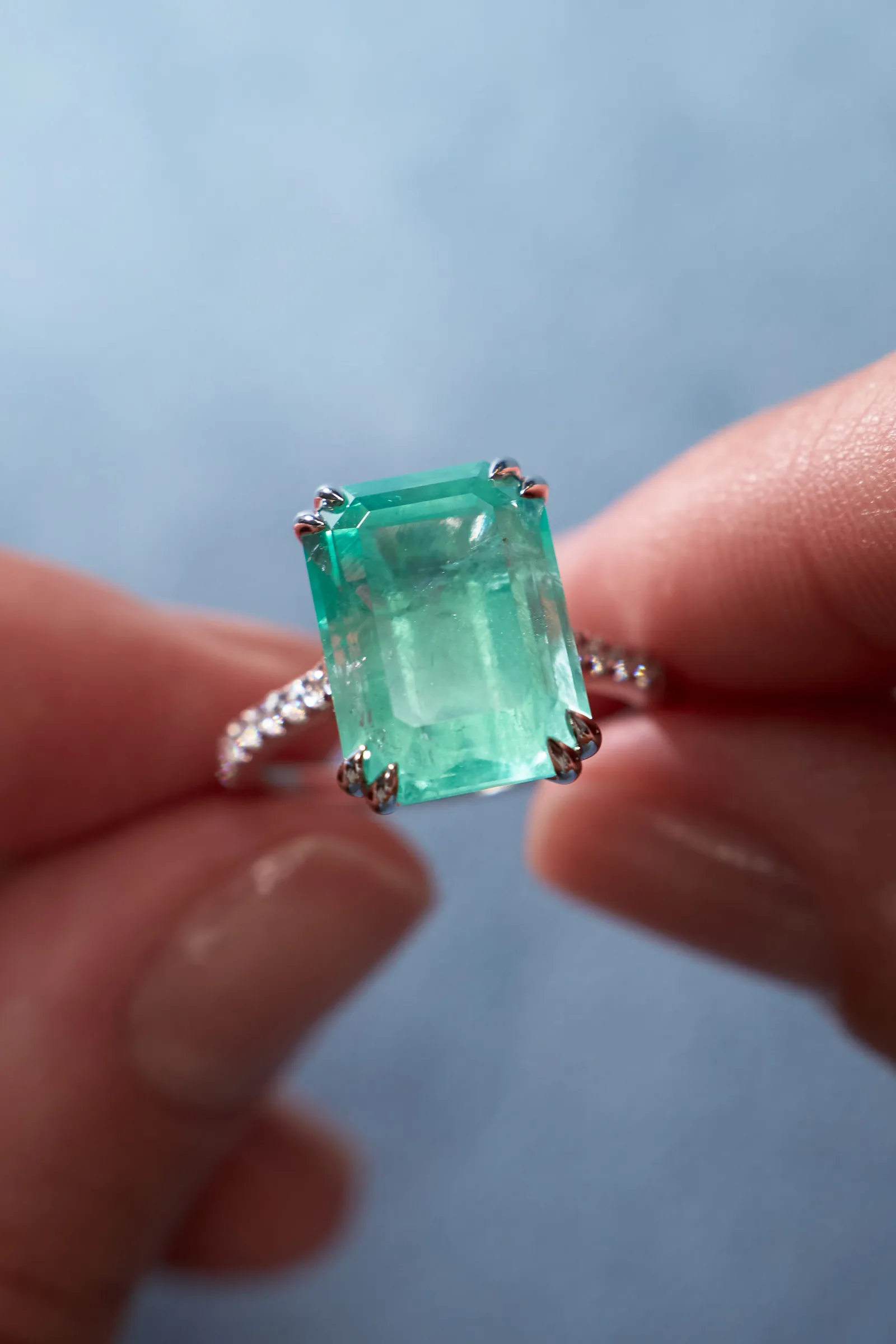 Ring 7.31 ct. Emerald 7.31 ct. Colour 5, Г3 (Russian grading) — 5