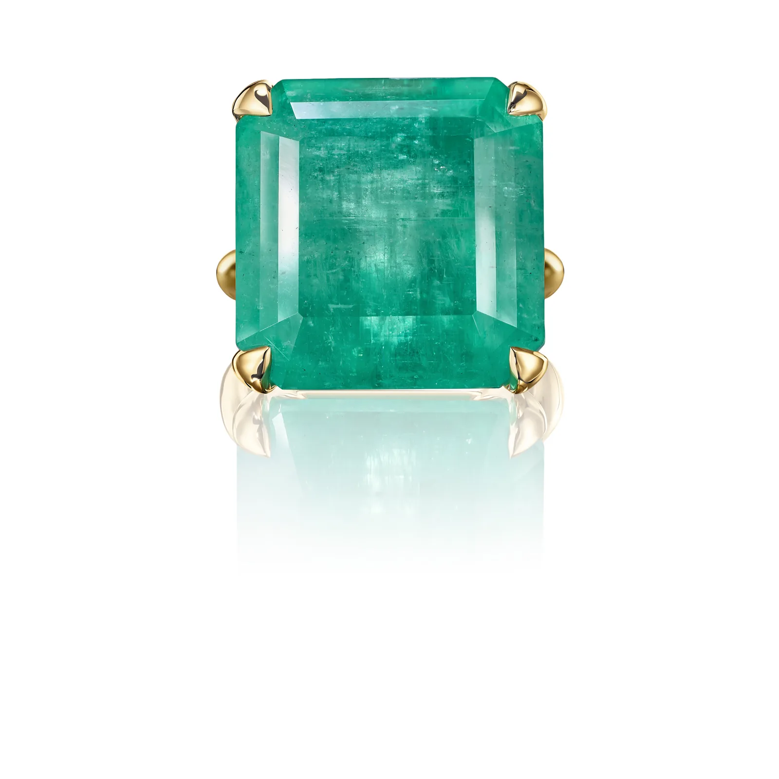 Ring 40.40 ct. Emerald 40.40 ct. 585 gold