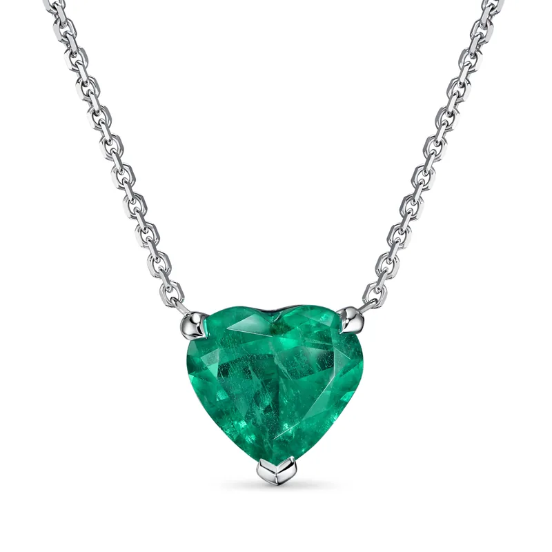 Necklace 1.81 ct. Emerald 1.81 ct. Colour 3, Г2 (Russian grading)