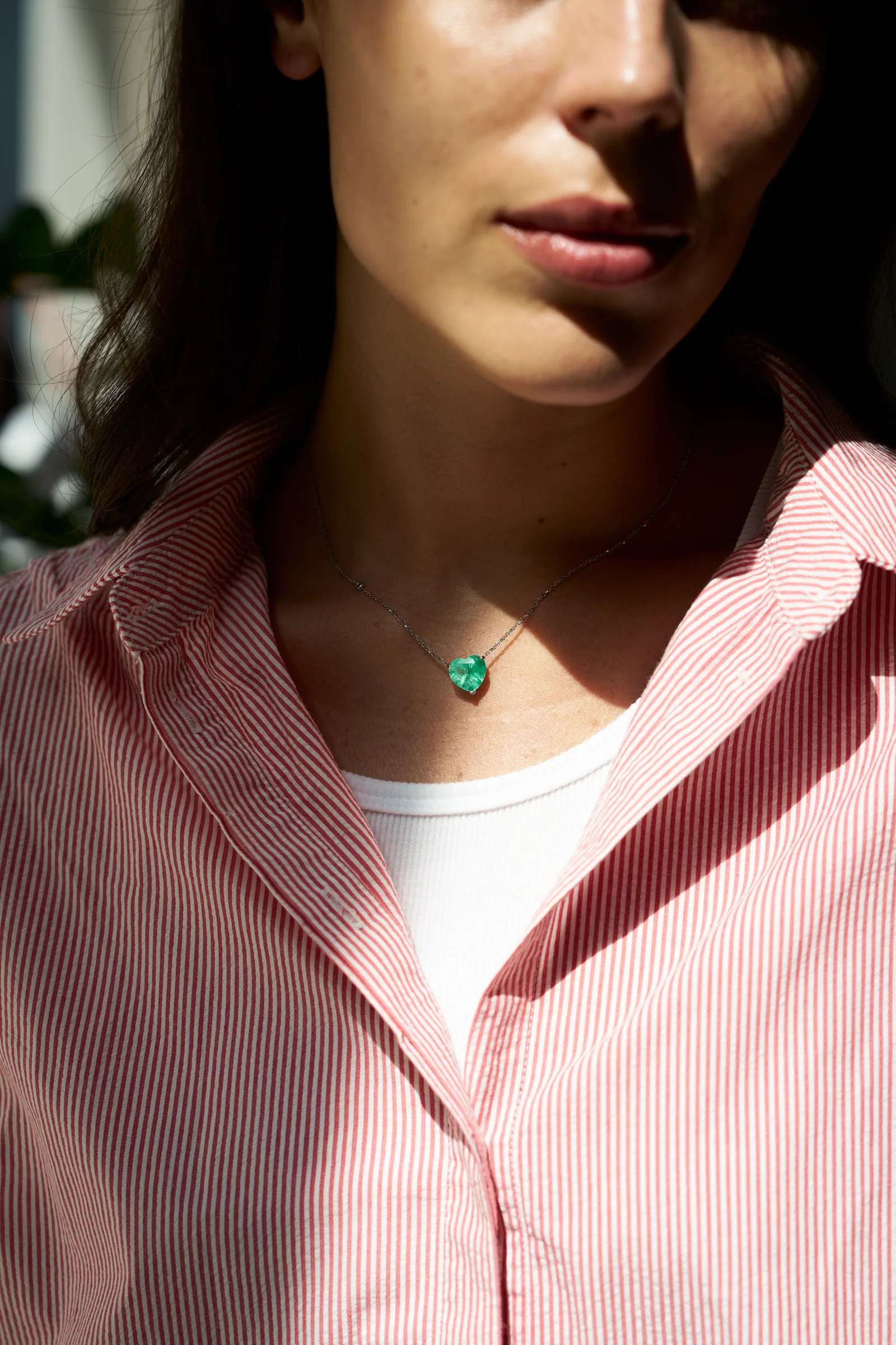 Necklace 3.55 ct. Emerald 3.55 ct. Colour 5, Г3 (Russian grading) — 3