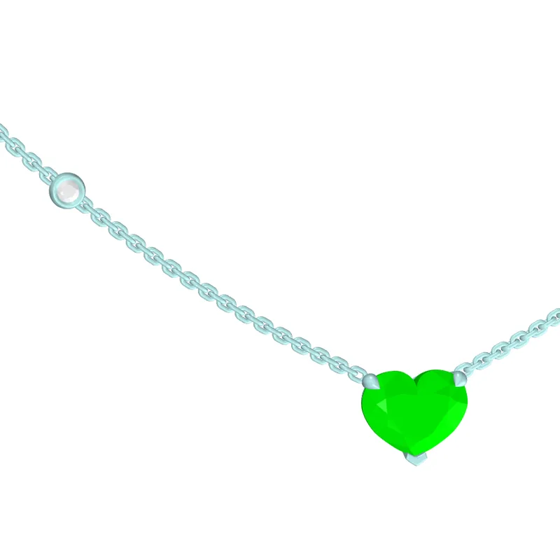 Necklace 1.28 + 0.02 ct. Emeralds 1.28 + 0.02 ct. Colour 2, G3 / 3, 5 (Russian grading)