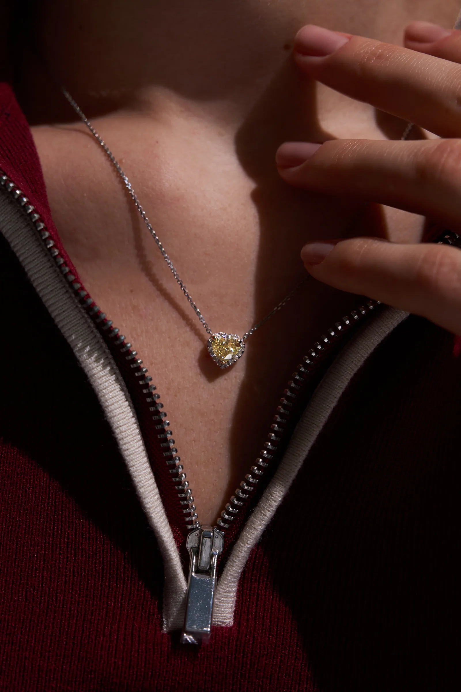 Necklace 1.22 ct. Yellow diamond 1.22 ct. Colour Y-Z, clarity VS1 — 7