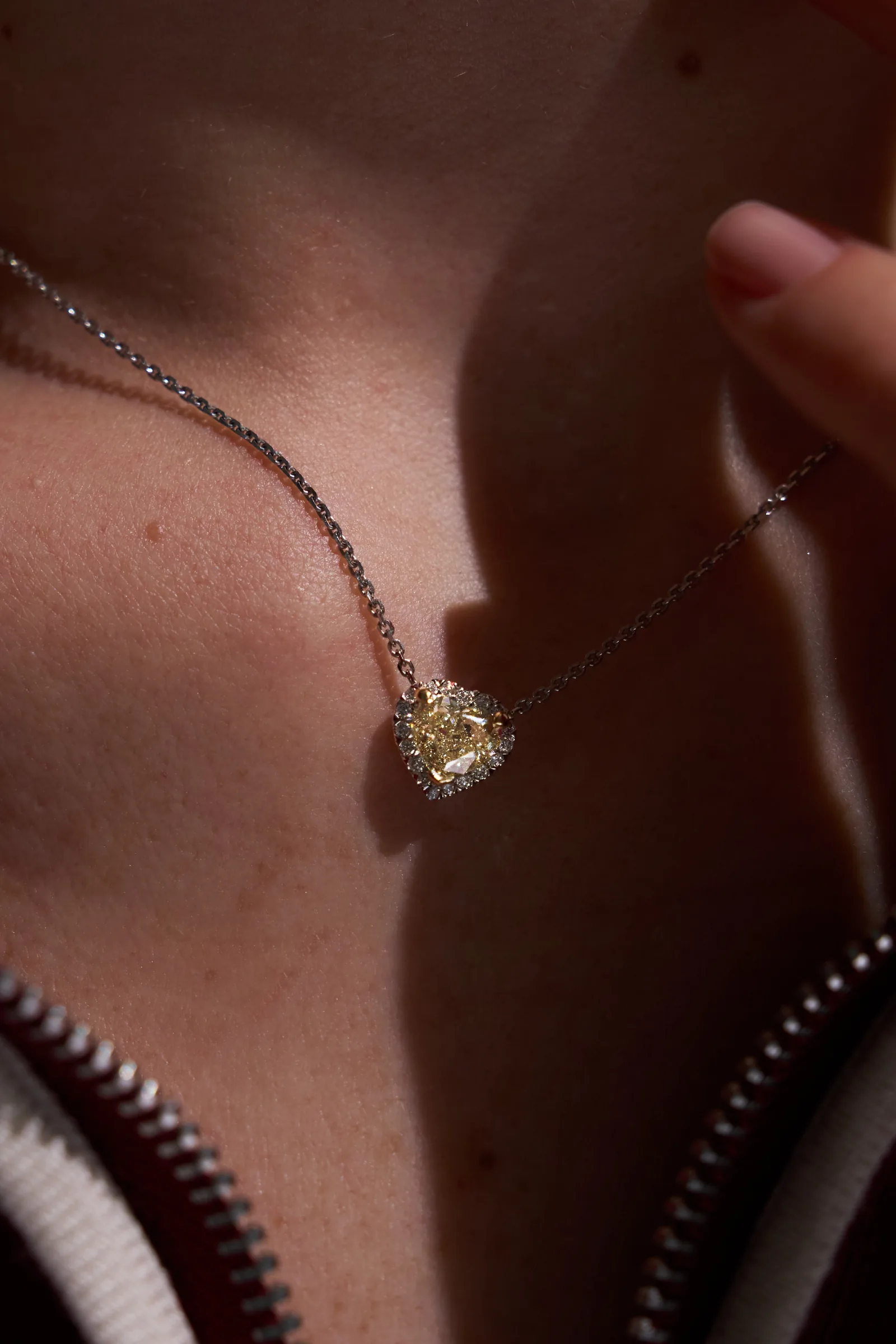 Necklace 1.22 ct. Yellow diamond 1.22 ct. Colour Y-Z, clarity VS1 — 6