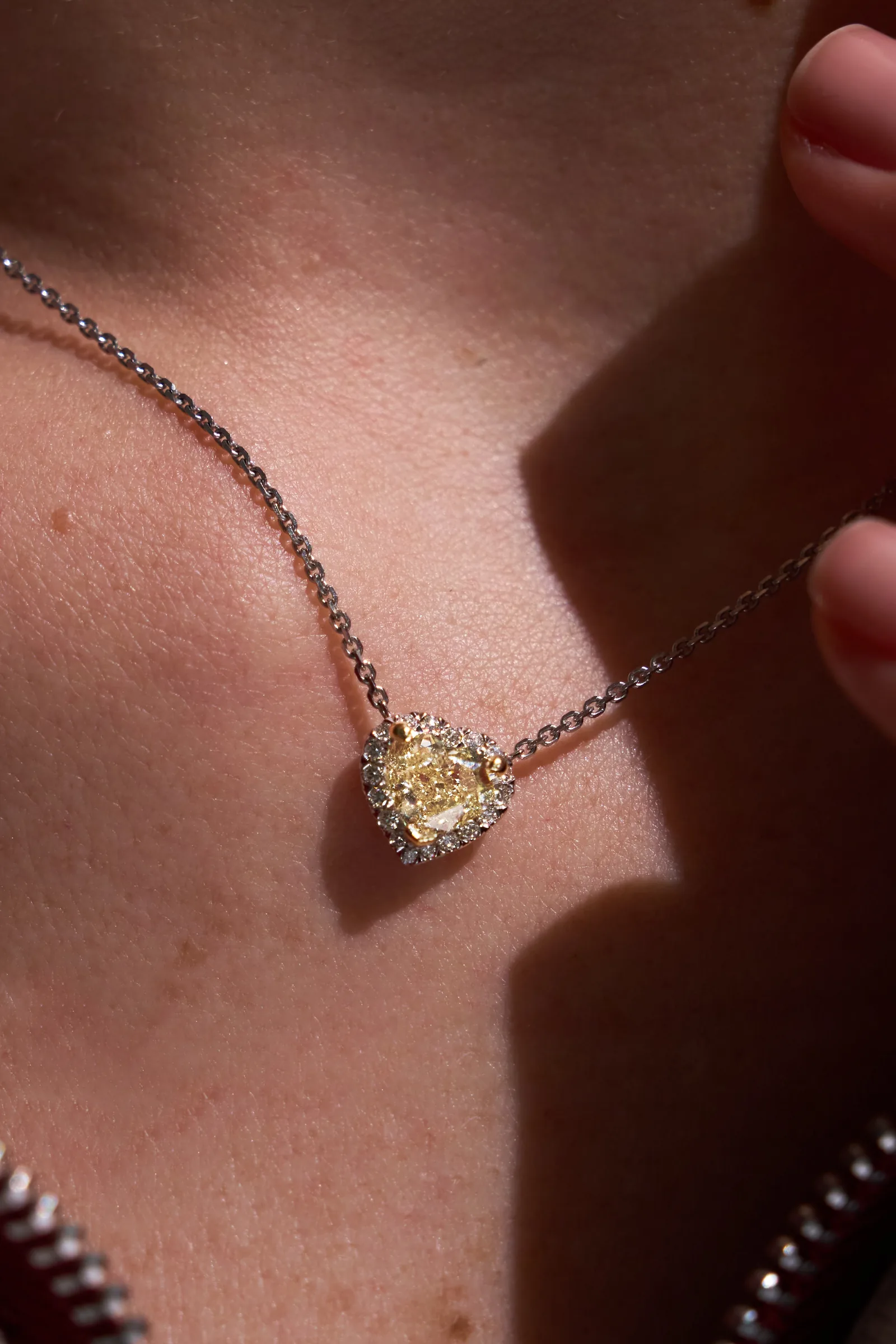 Necklace 1.22 ct. Yellow diamond 1.22 ct. Colour Y-Z, clarity VS1 — 5