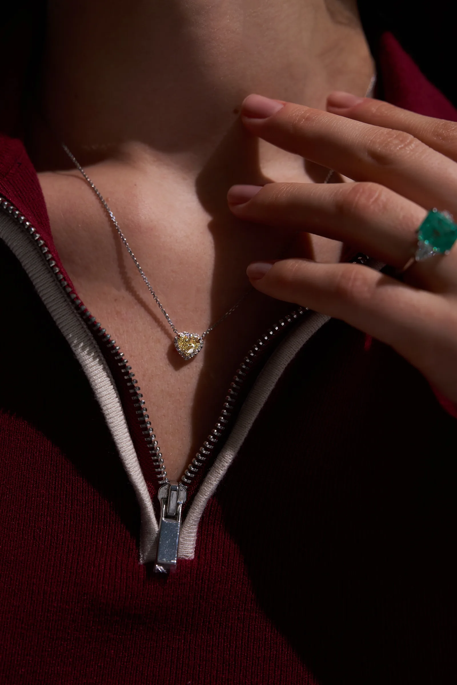 Necklace 1.22 ct. Yellow diamond 1.22 ct. Colour Y-Z, clarity VS1 — 4