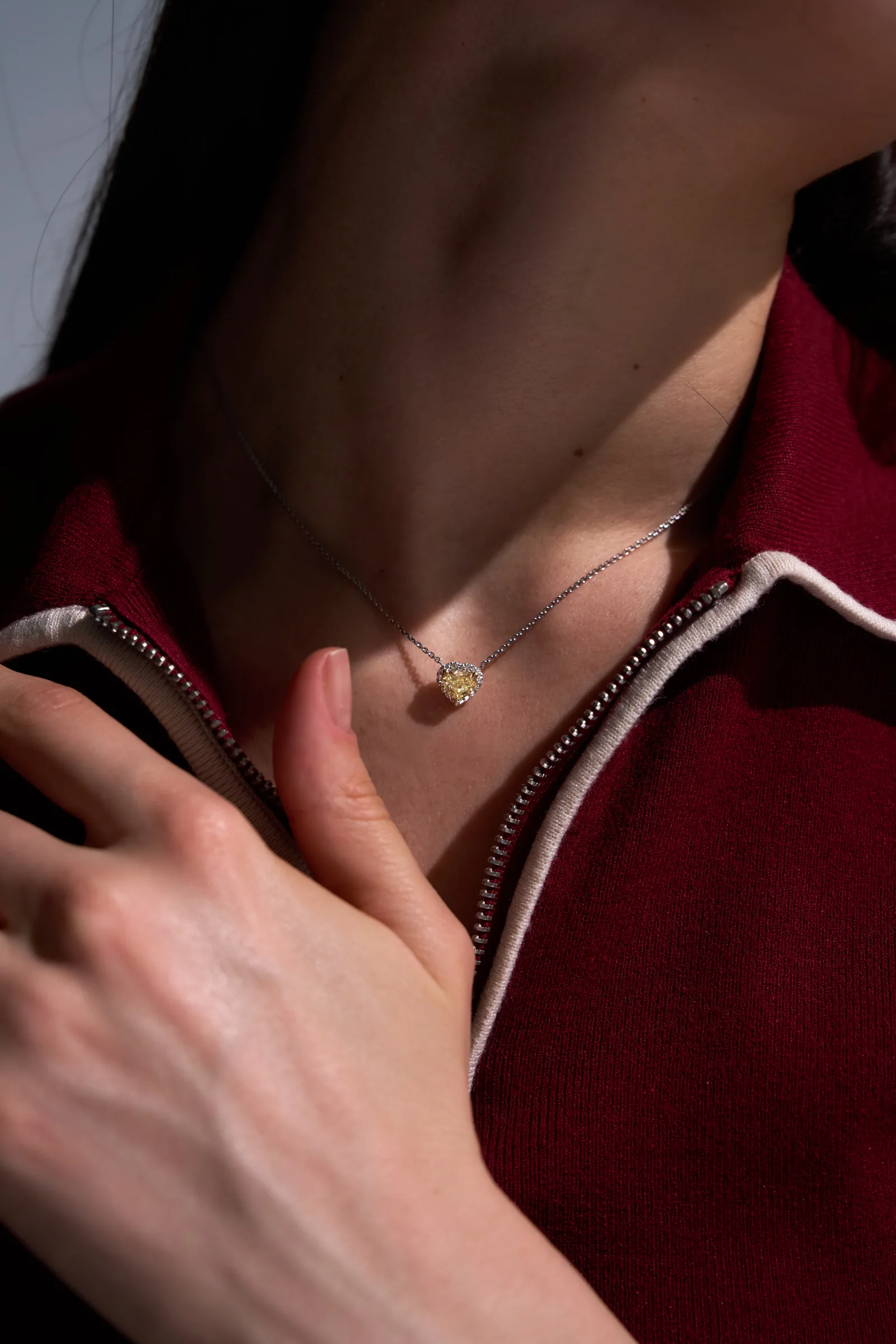Necklace 1.22 ct. Yellow diamond 1.22 ct. Colour Y-Z, clarity VS1 — 3
