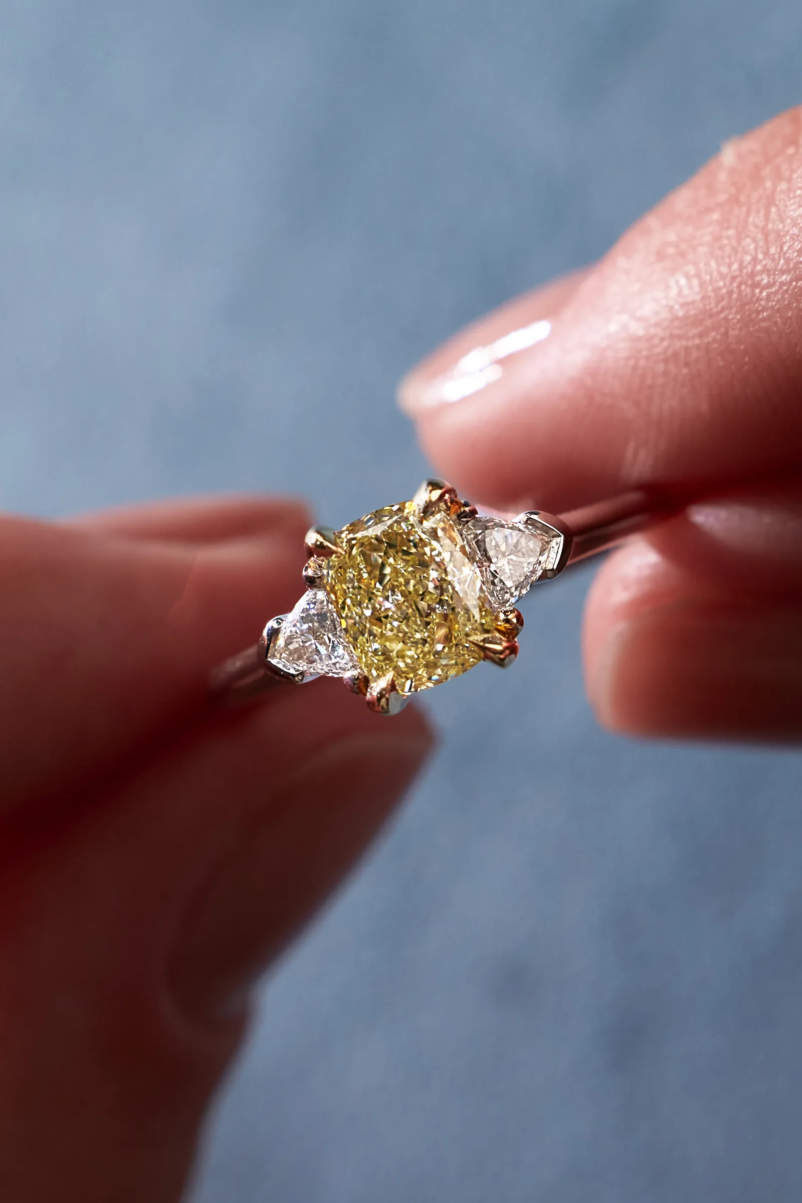 Ring 1.00 ct. Yellow diamond 1.00 ct. Colour W-X, clarity VS2 — 4