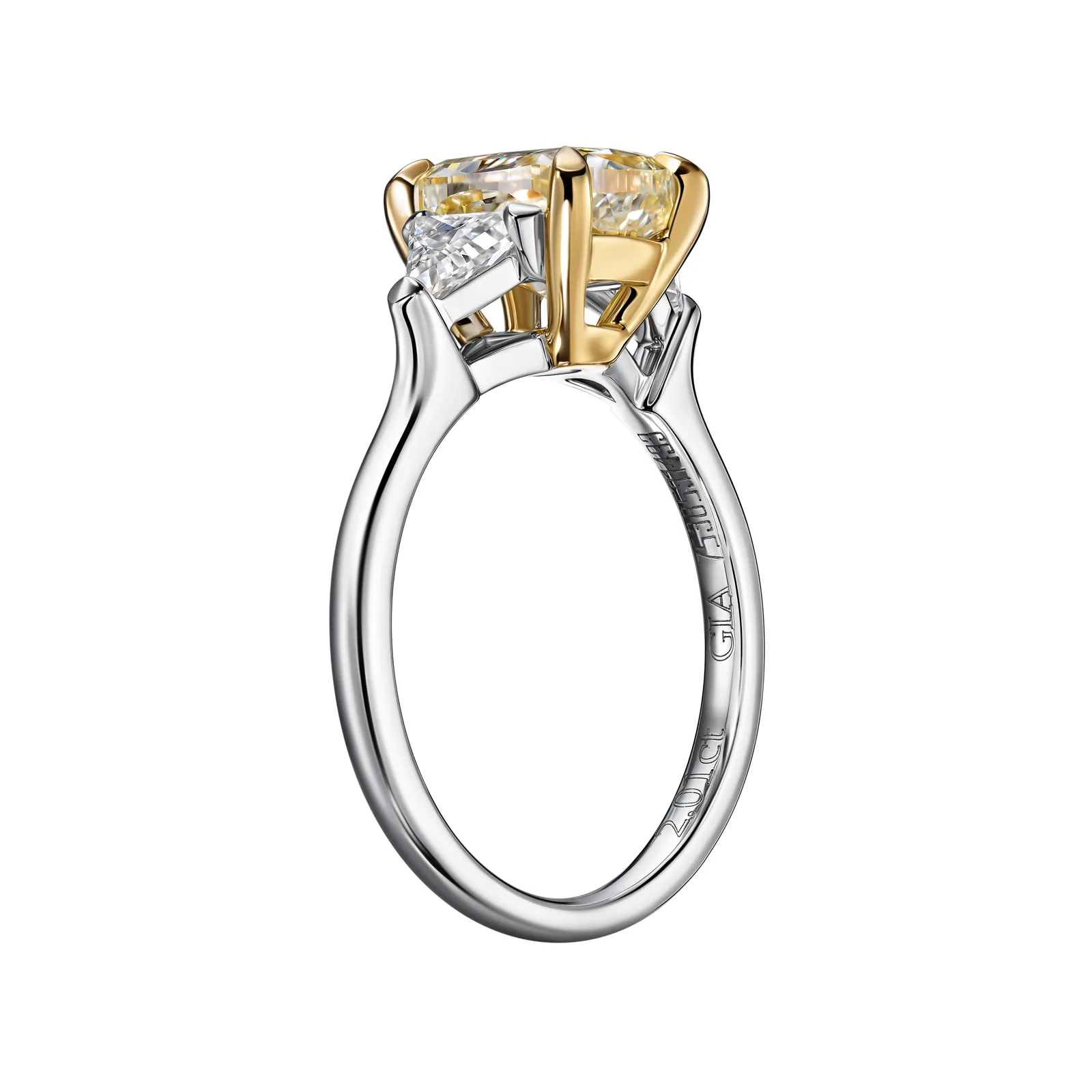 Ring 2.01 ct. Yellow diamond 2.01 ct. Colour Y-Z, clarity VS2 — 4